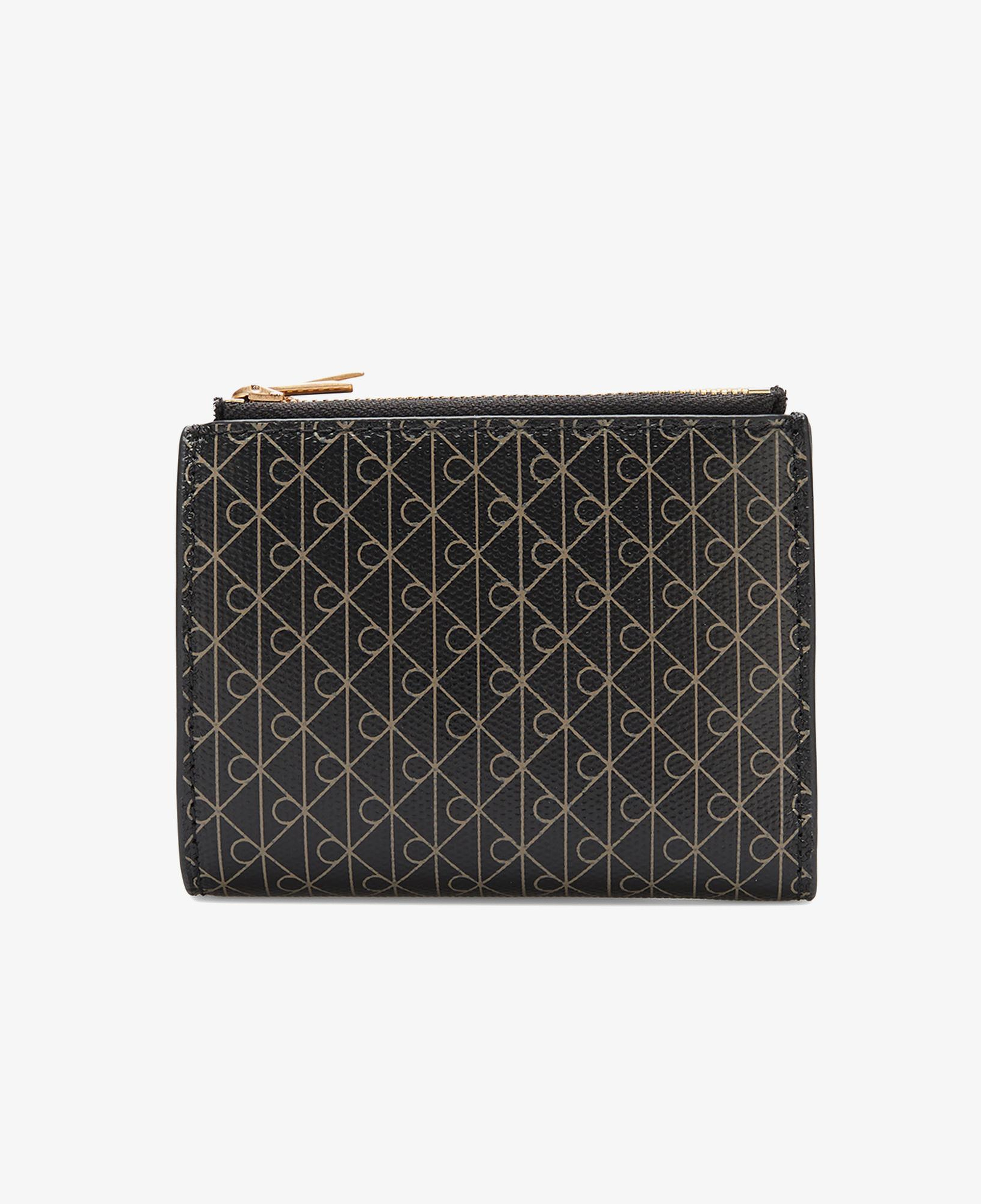 Calvin Klein Emblem Double Zip Bifold Kadın Siyah Kartlık
