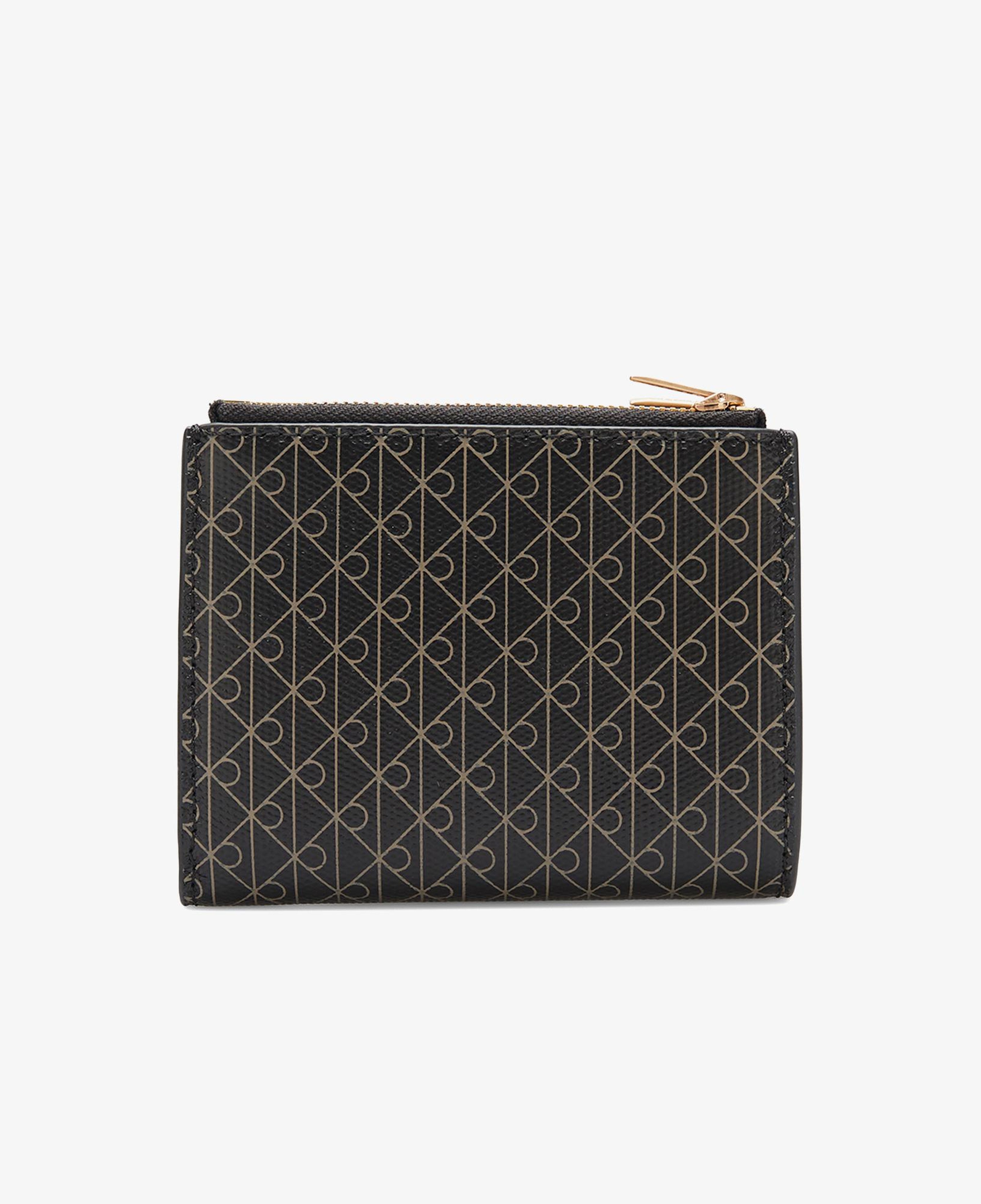 Calvin Klein Emblem Double Zip Bifold Kadın Siyah Kartlık
