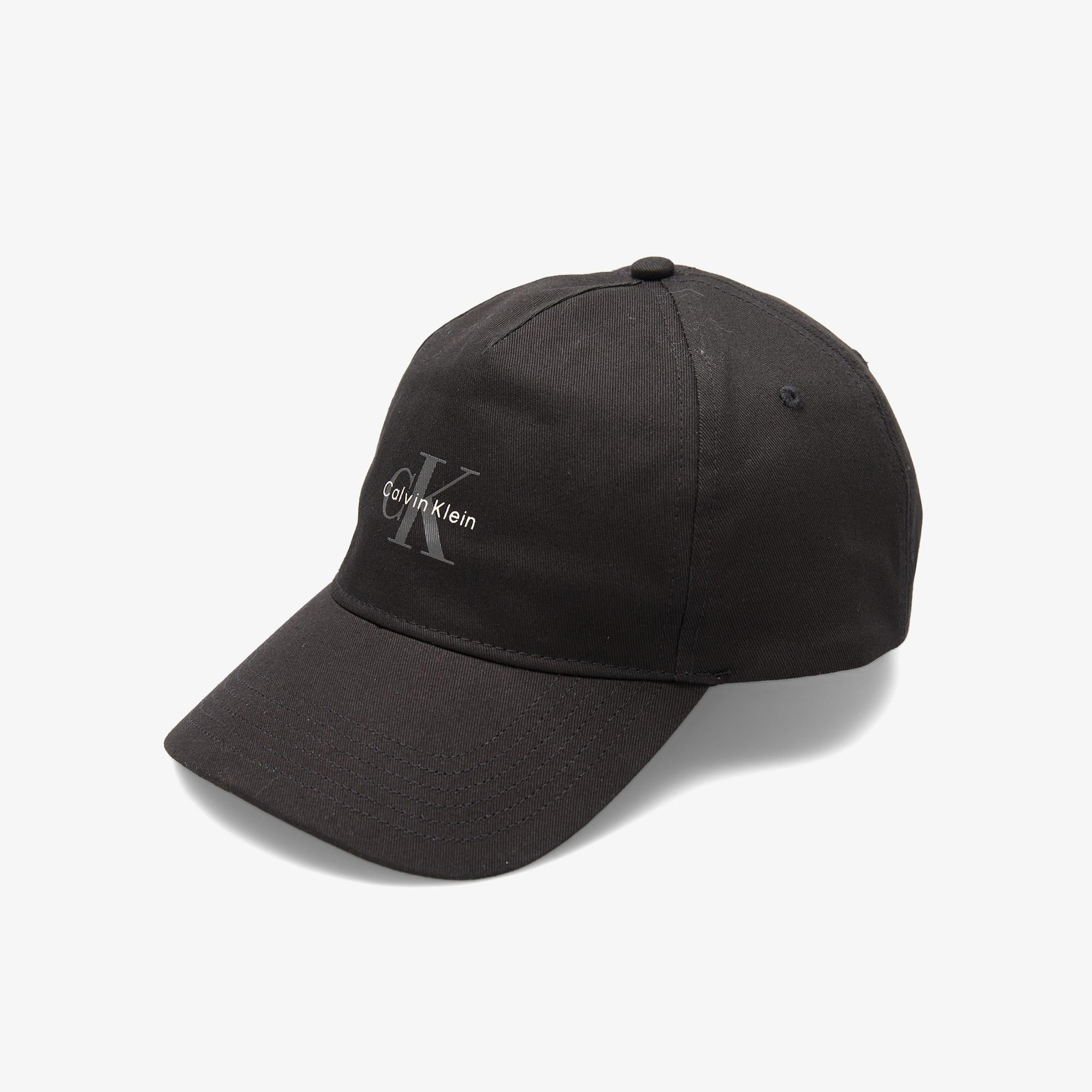 Calvin Klein Monogram Embroidery Baseball Erkek Siyah Şapka