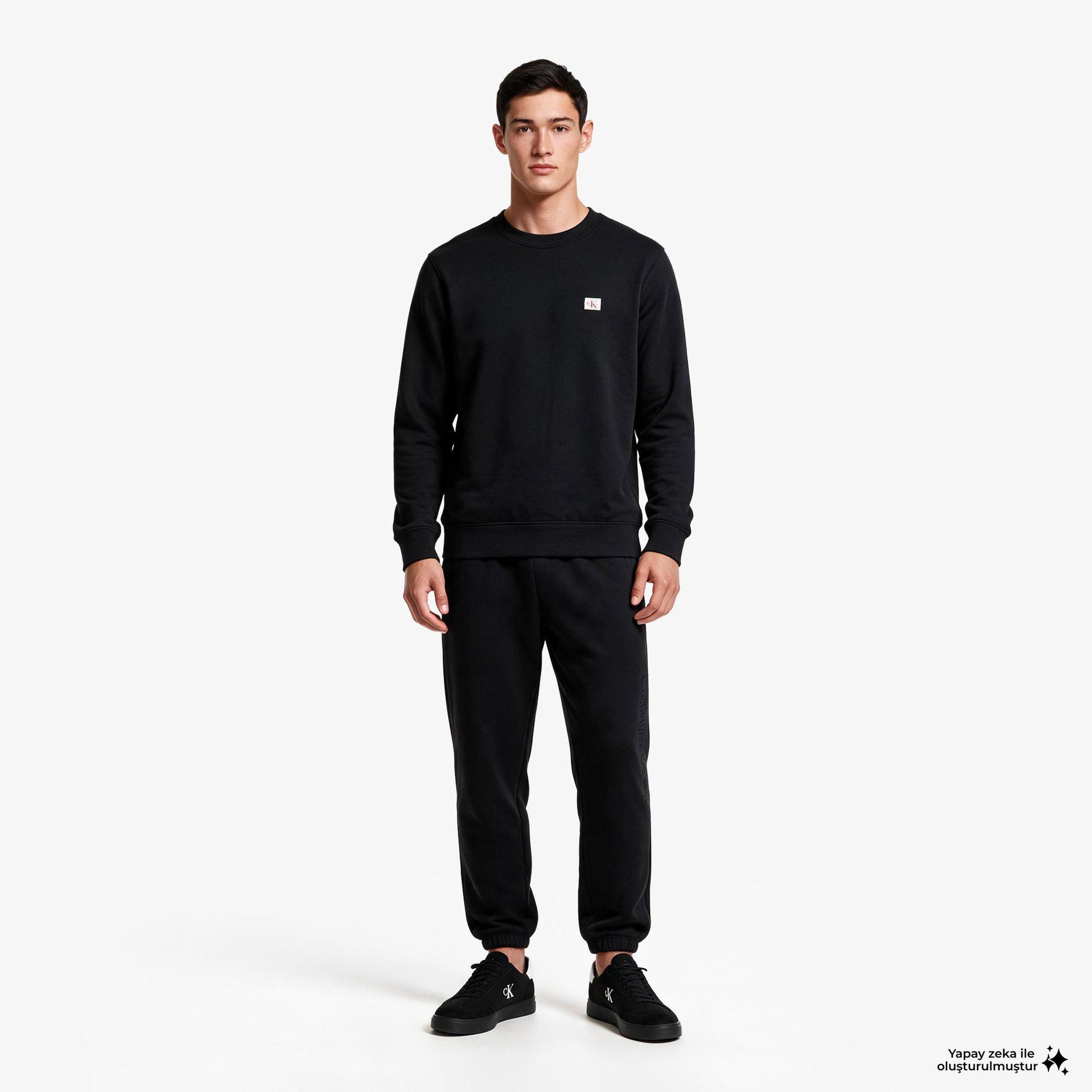 Calvin Klein Cooling Spacer Embossed Logo Erkek Siyah Eşofman Altı