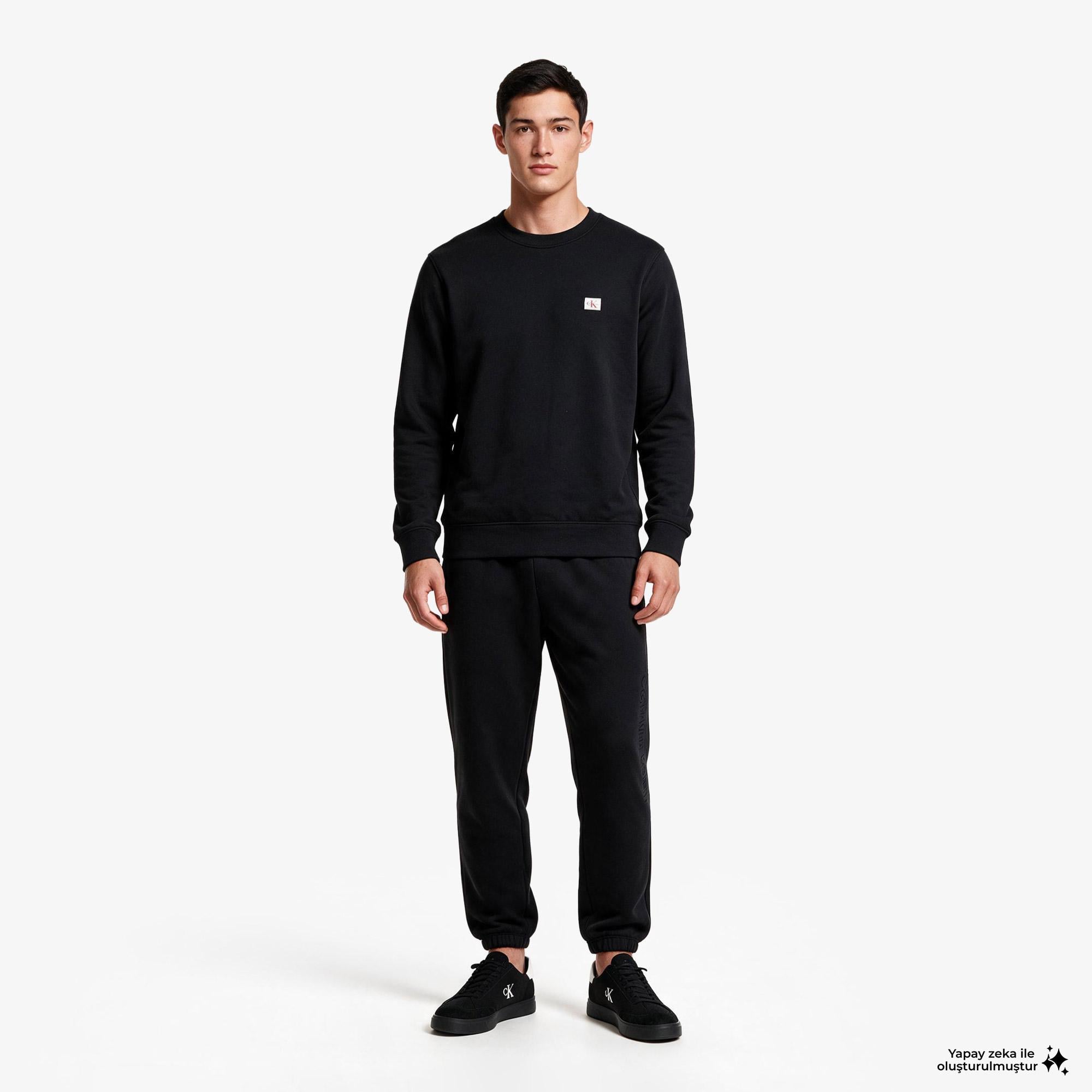 Calvin Klein Cooling Spacer Embossed Logo Erkek Siyah Eşofman Altı
