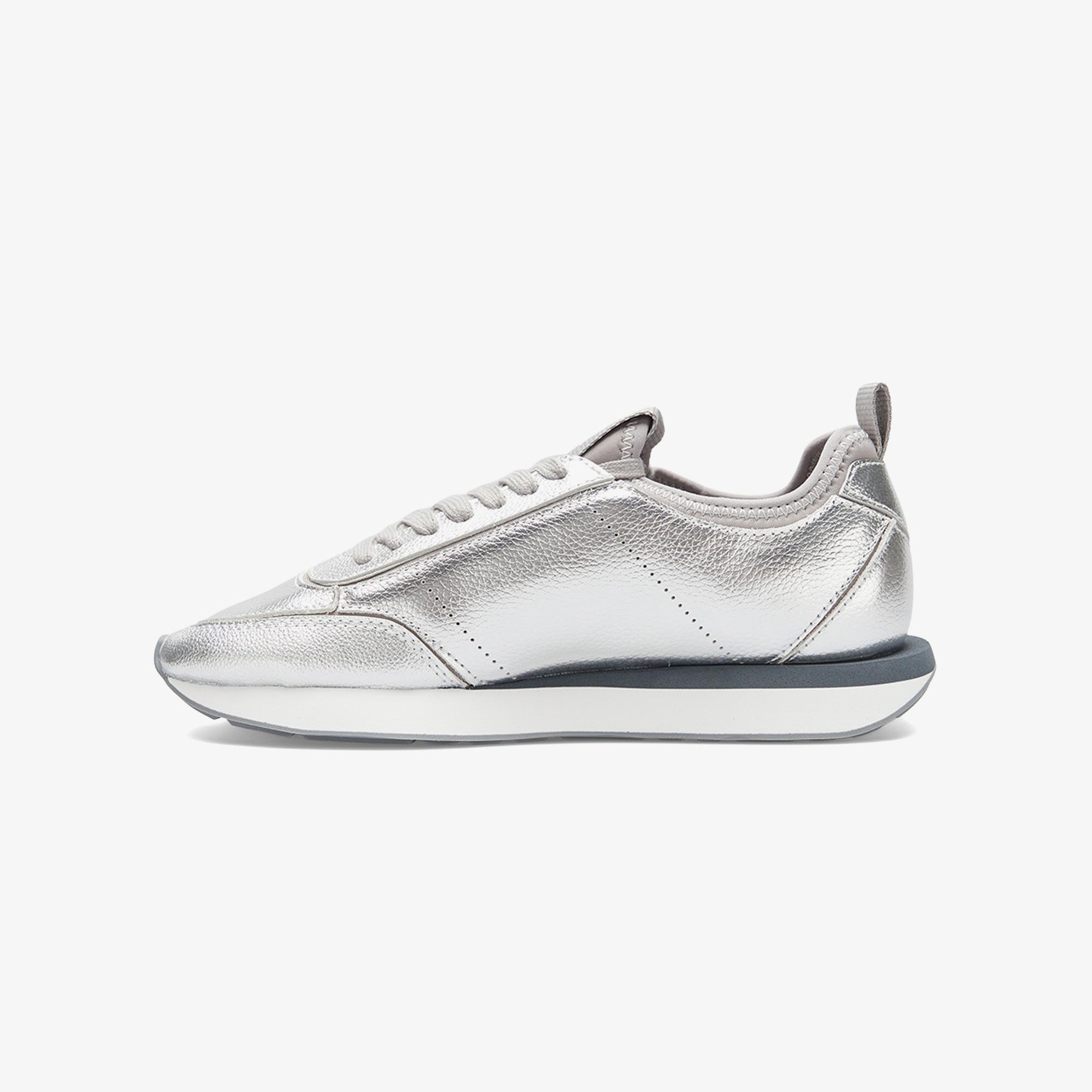 Calvin Klein Retro Runner Metallic Kadın Gri Sneaker