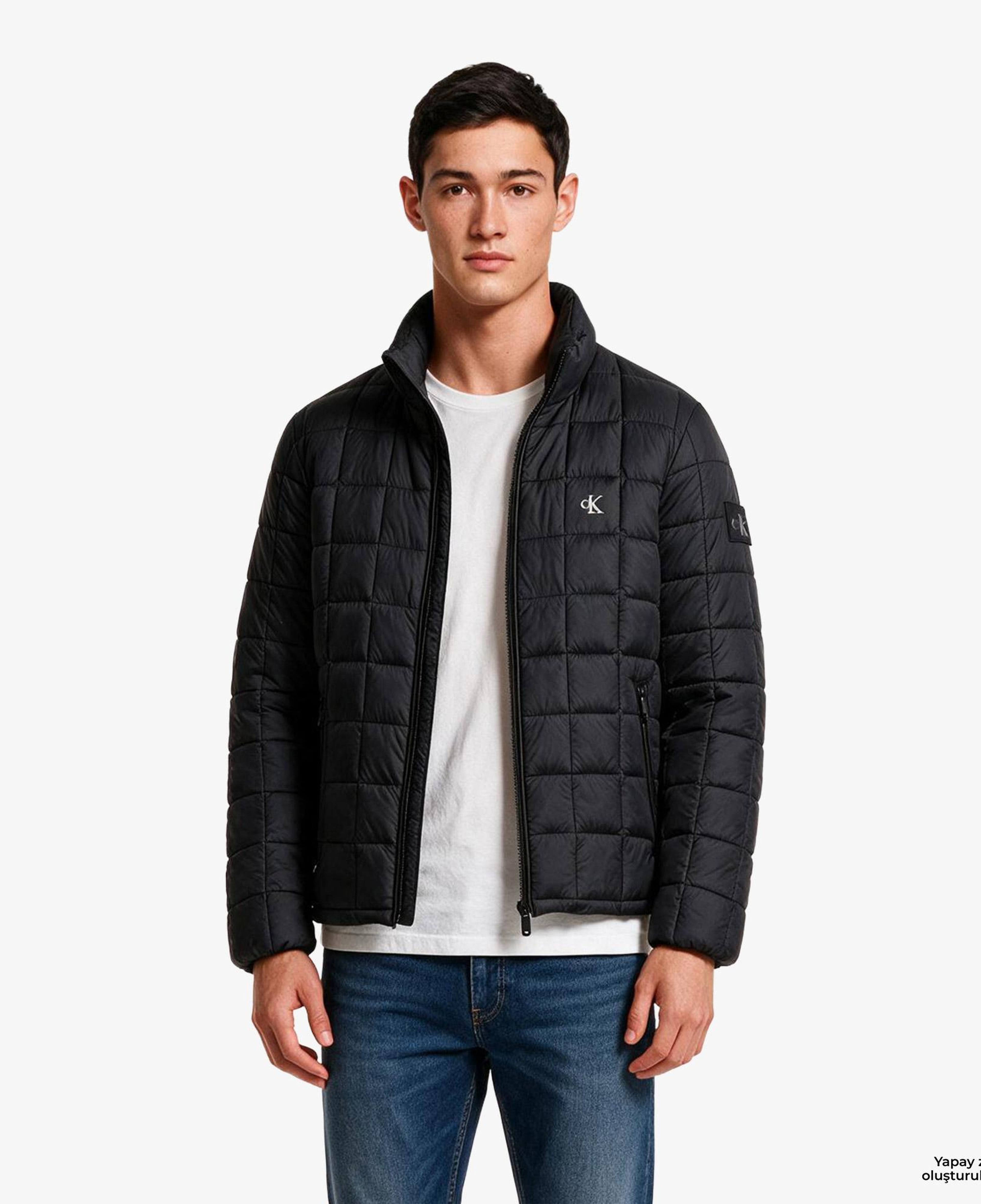 Calvin Klein Nylon Quilited Puffer Erkek Siyah Ceket