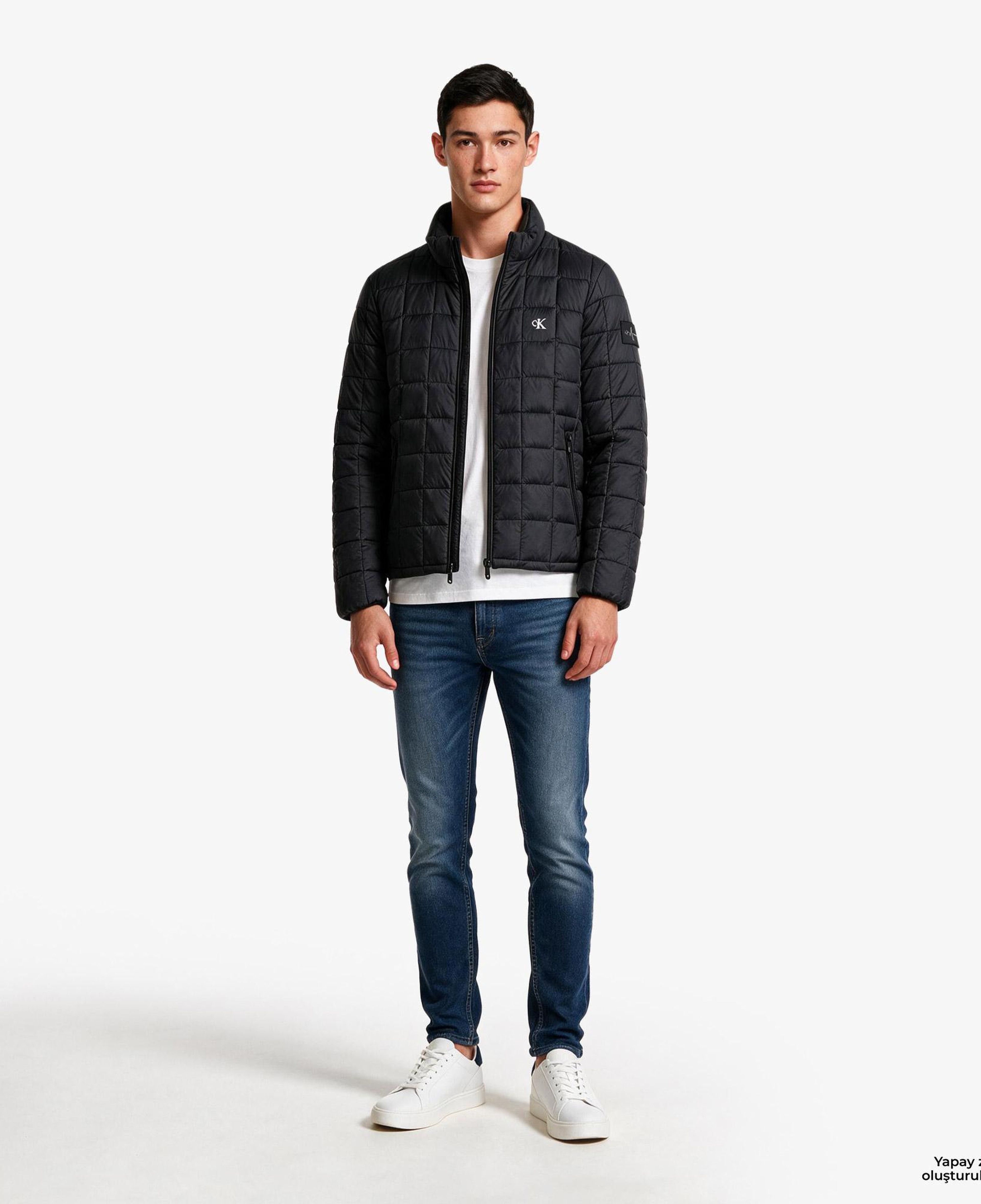 Calvin Klein Nylon Quilited Puffer Erkek Siyah Ceket