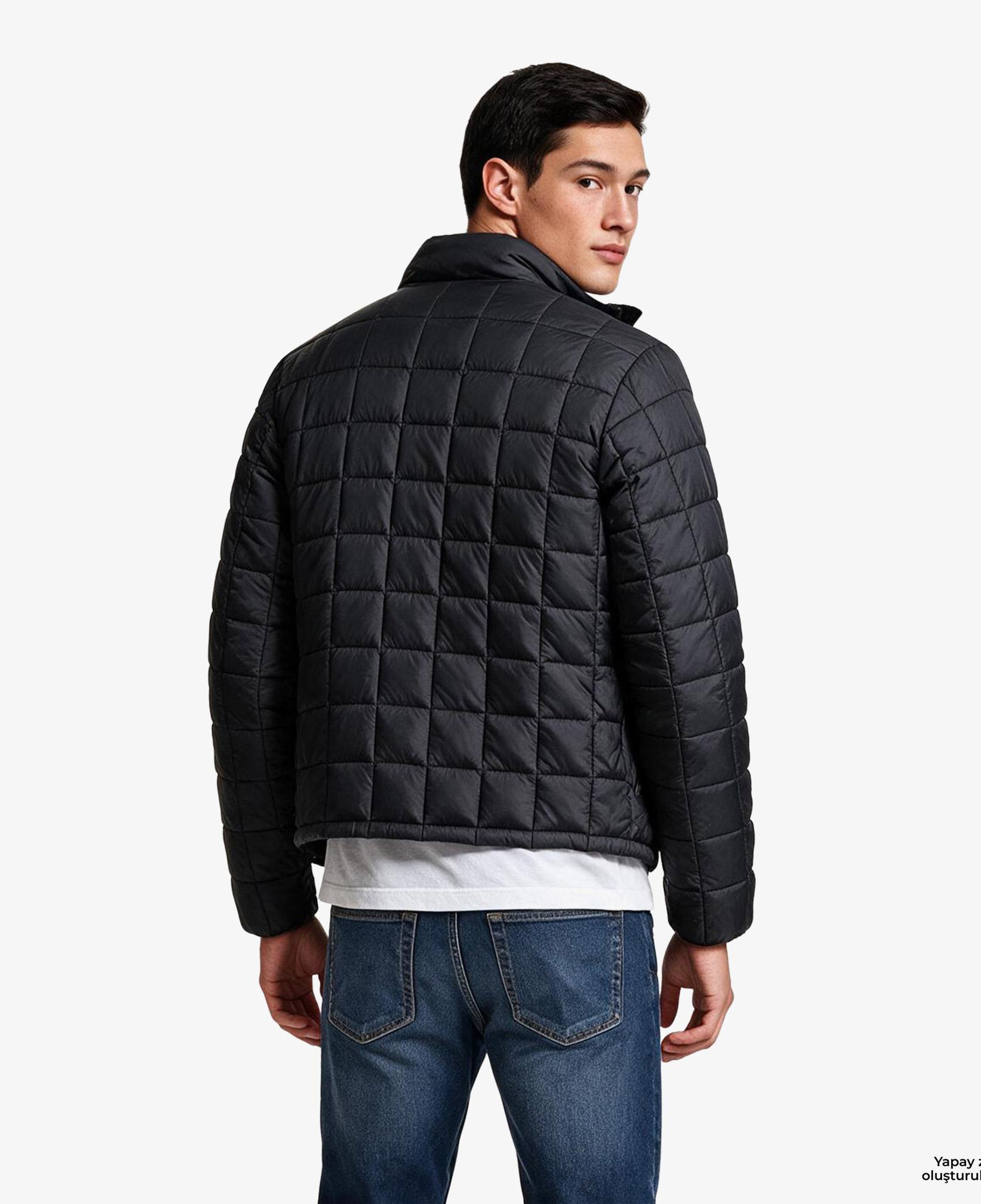 Calvin Klein Nylon Quilited Puffer Erkek Siyah Ceket