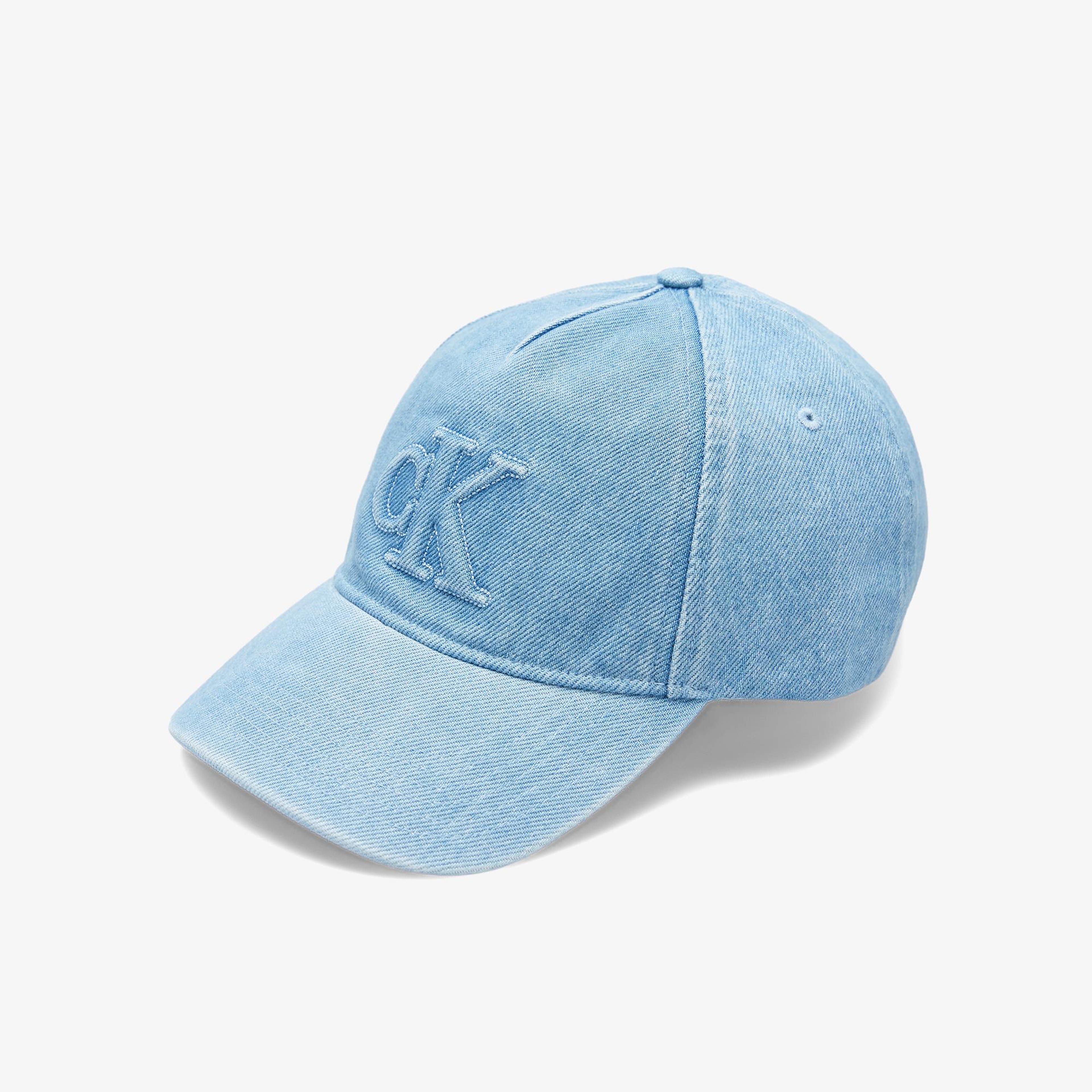 Calvin Klein Seasonal Logo Denim Erkek Mavi Şapka
