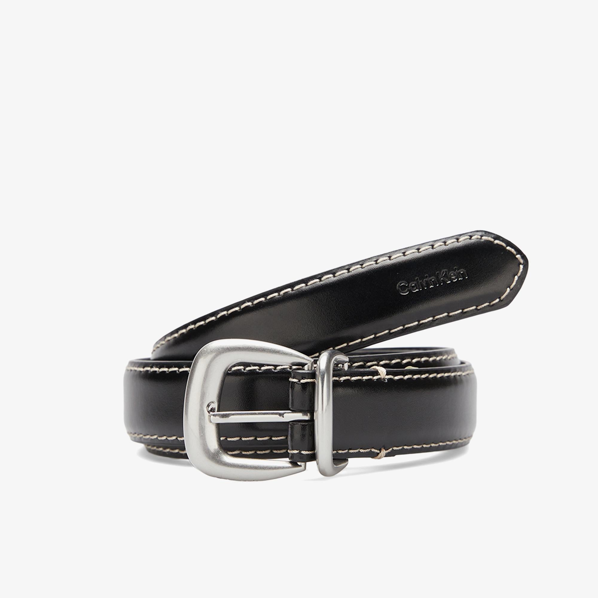 Calvin Klein Logo 25Mm Sculpted Hardware Kadın Siyah Kemer