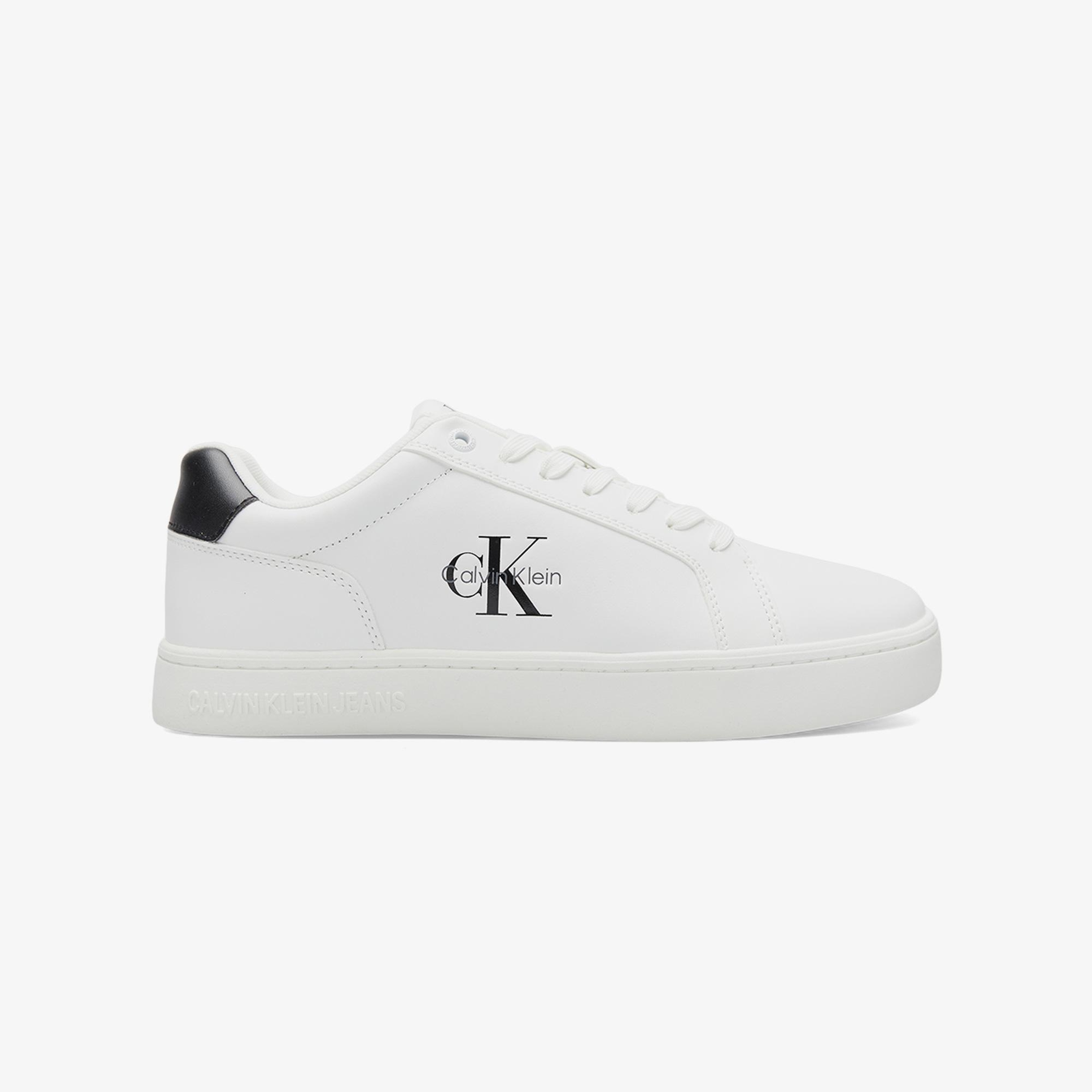 Calvin Klein Classic Cupsole Mono Erkek Beyaz Sneaker