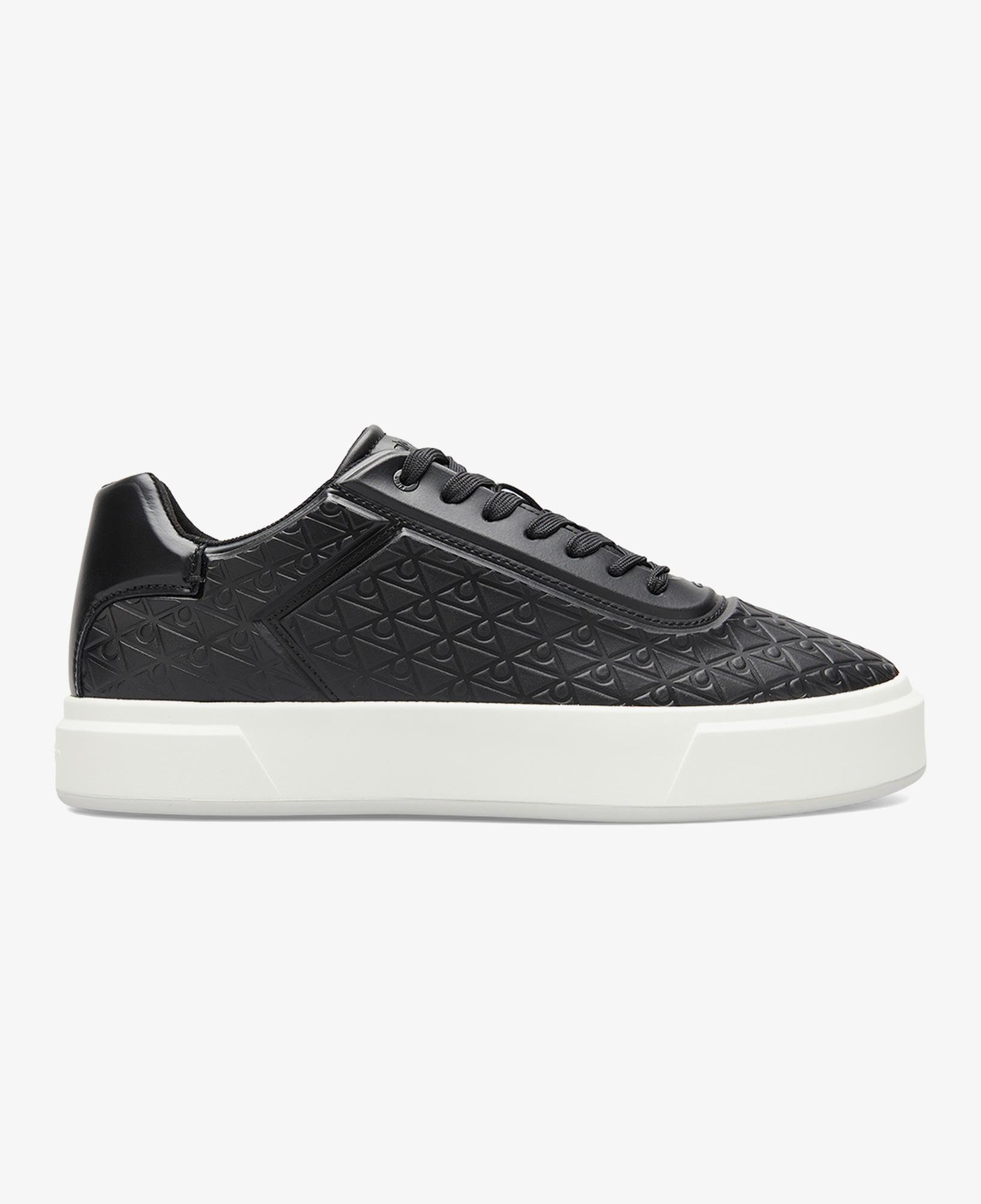 Calvin Klein Embossed Emblem Logo Trainers Erkek Siyah Sneaker