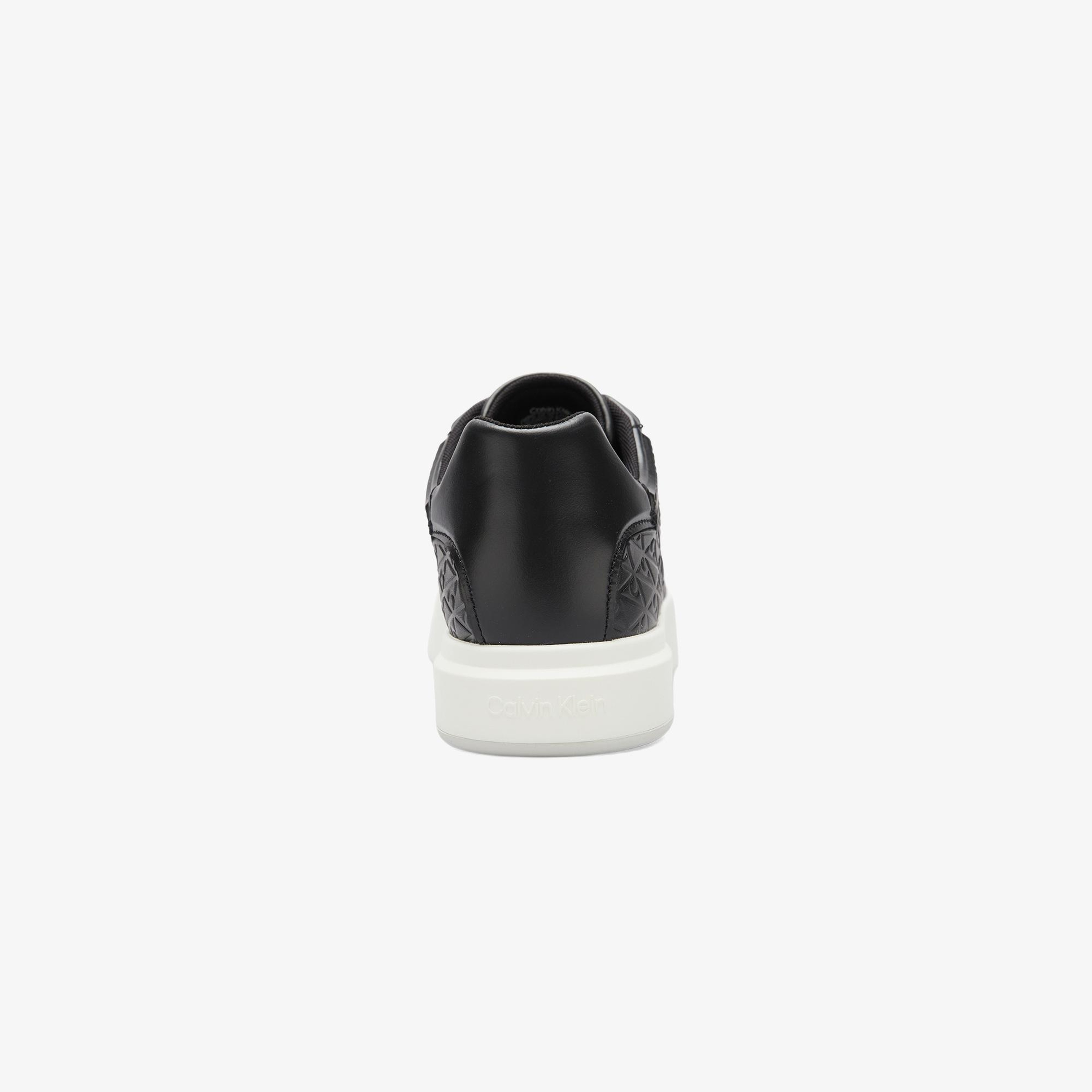 Calvin Klein Embossed Emblem Logo Trainers Erkek Siyah Sneaker
