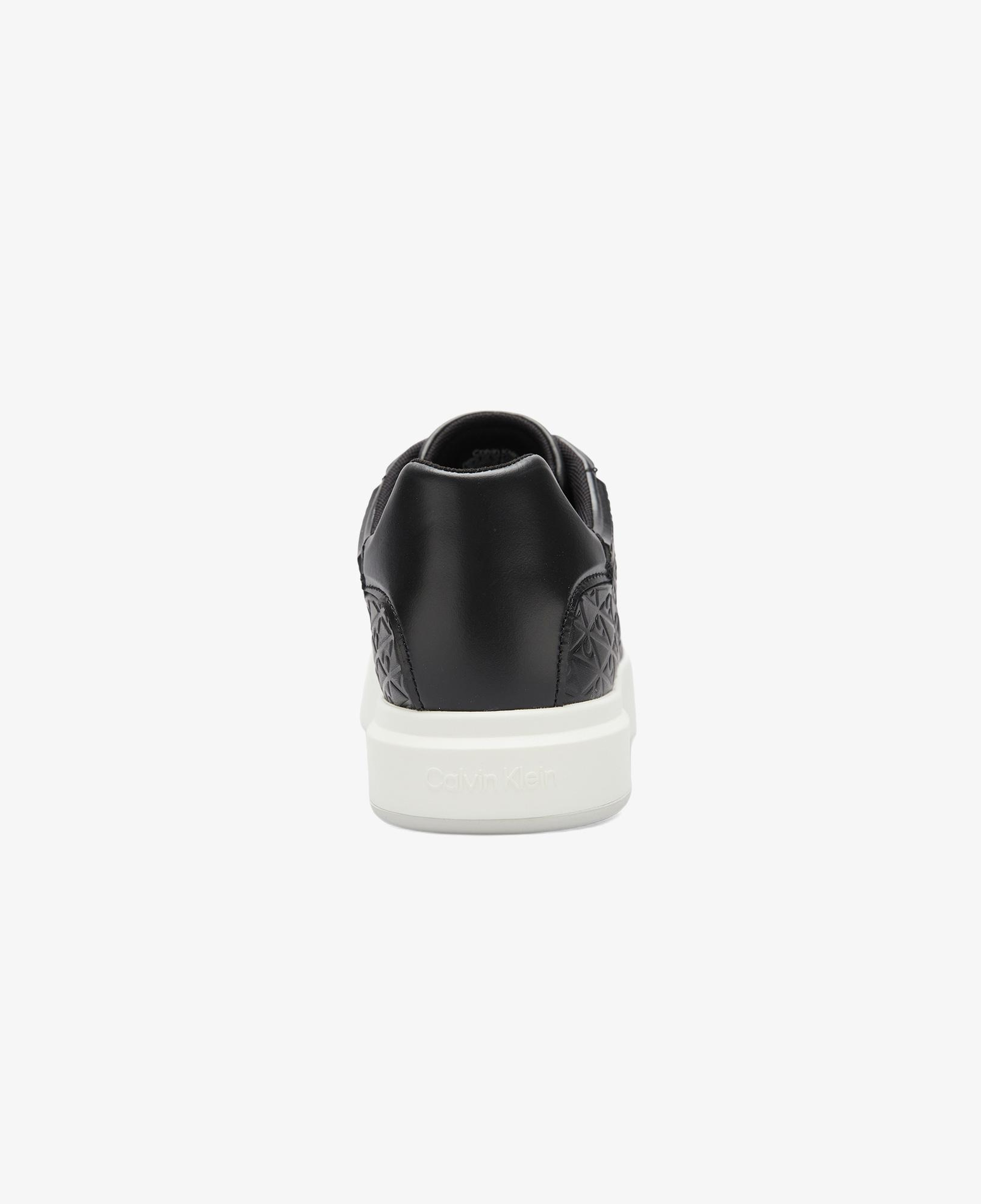 Calvin Klein Embossed Emblem Logo Trainers Erkek Siyah Sneaker