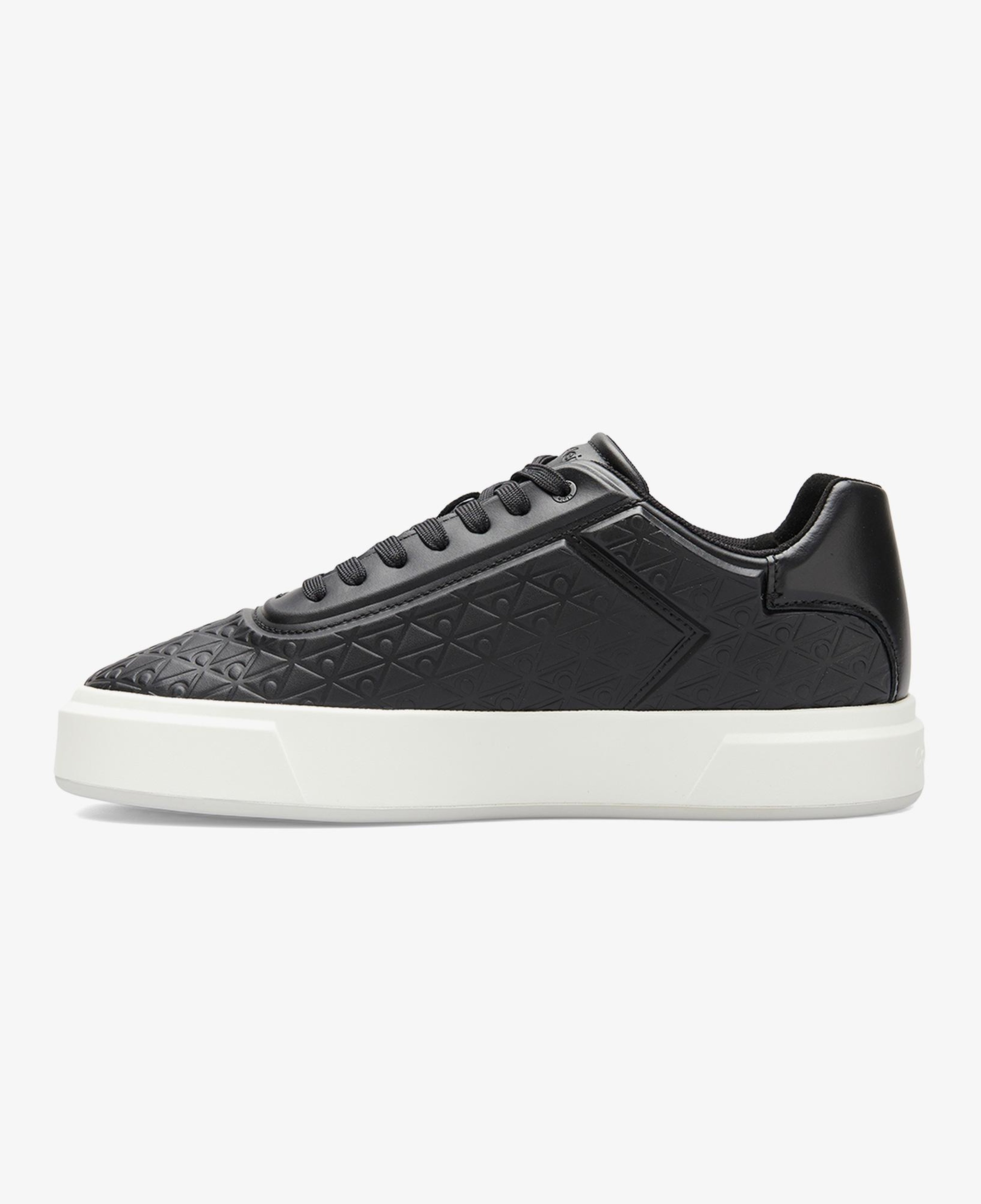 Calvin Klein Embossed Emblem Logo Trainers Erkek Siyah Sneaker