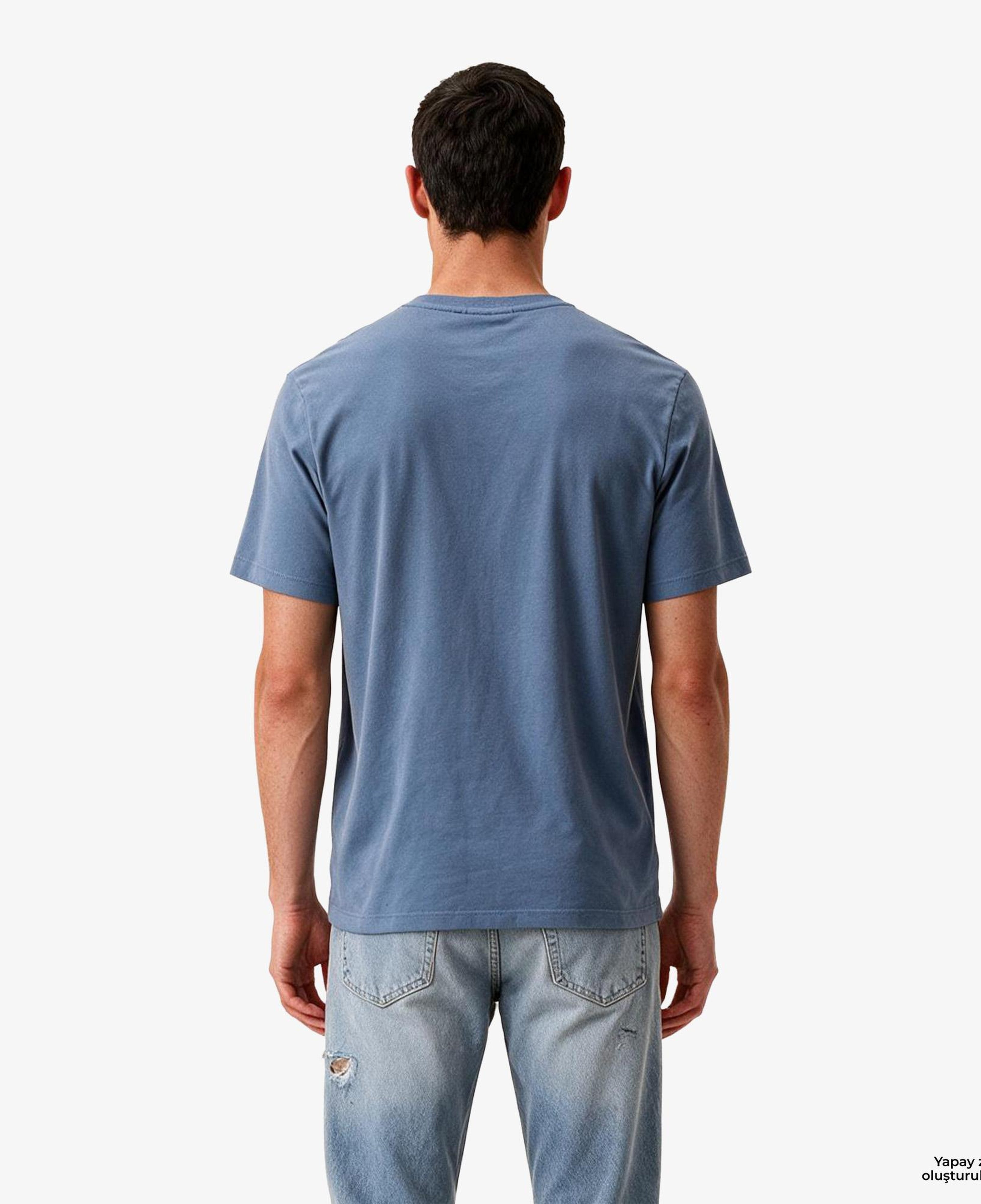Calvin Klein Classic Monogram Erkek Mavi T-Shirt