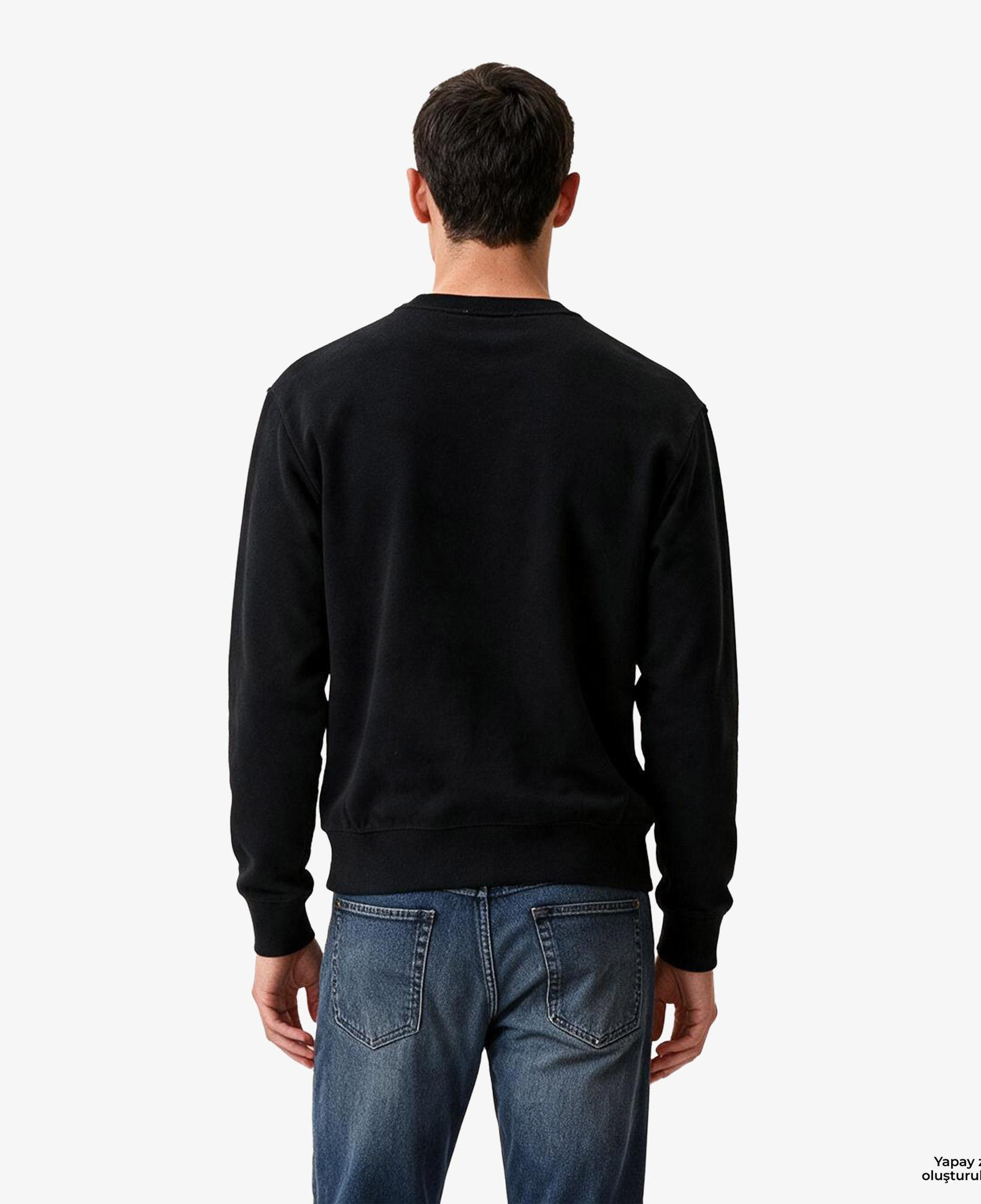Calvin Klein Prime Tery Monogram Erkek Siyah Sweatshirt
