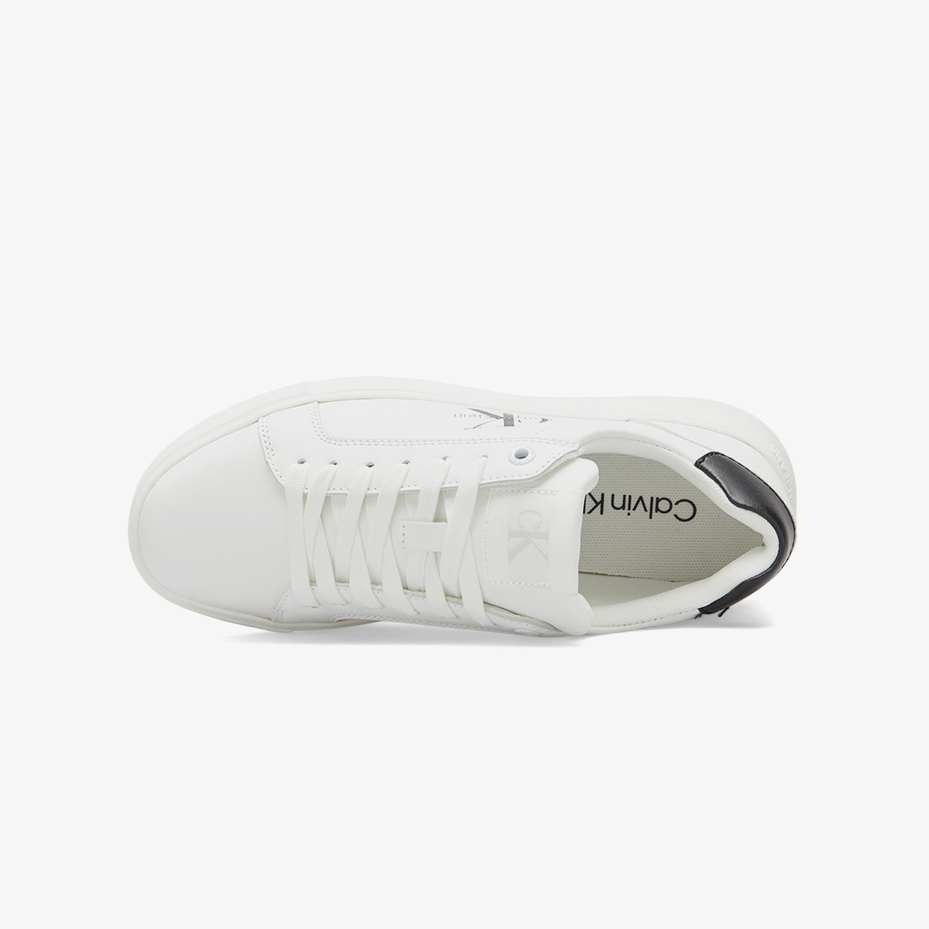 Calvin Klein Chunky Cupsole Mono Kadın Beyaz Sneaker
