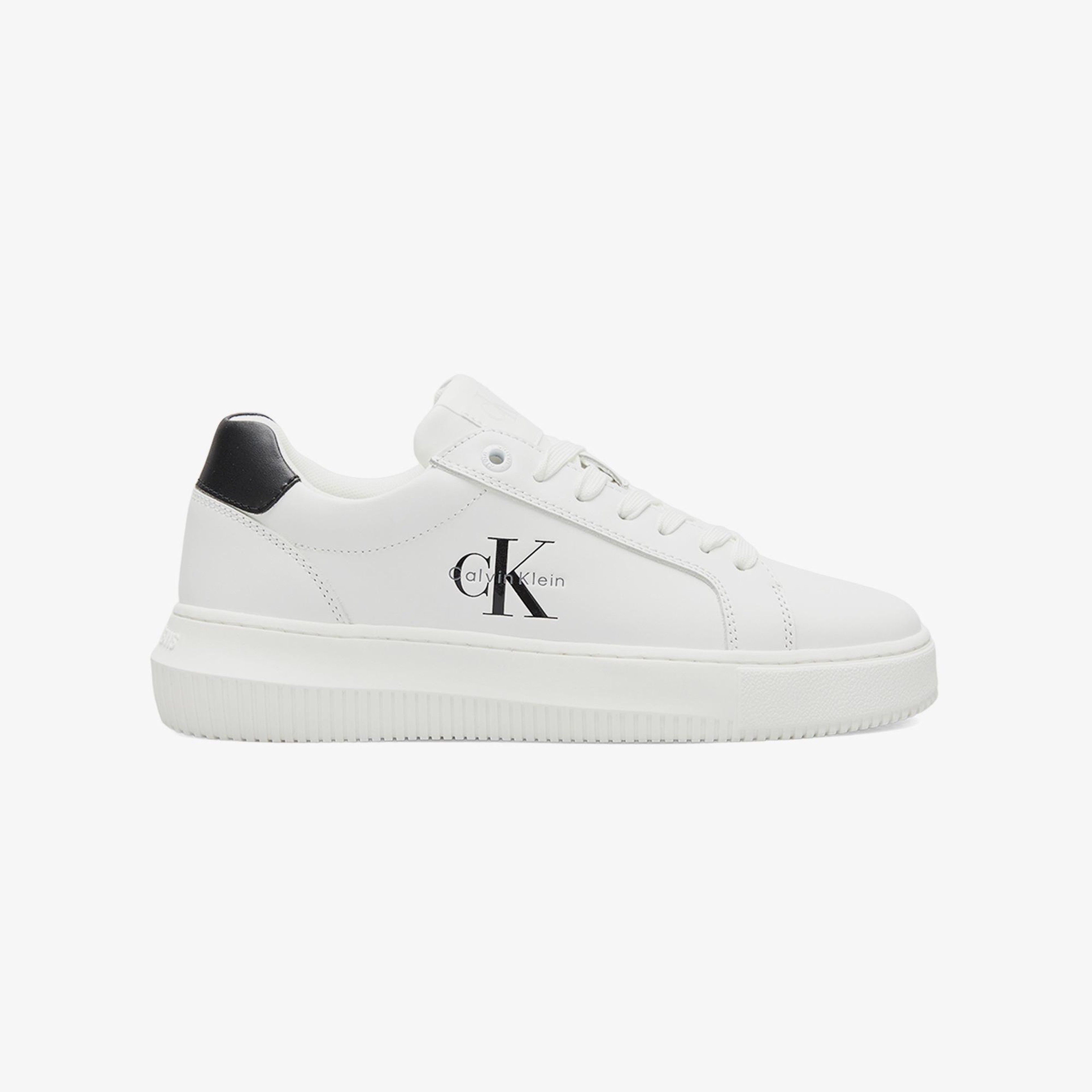 Calvin Klein Chunky Cupsole Mono Kadın Beyaz Sneaker