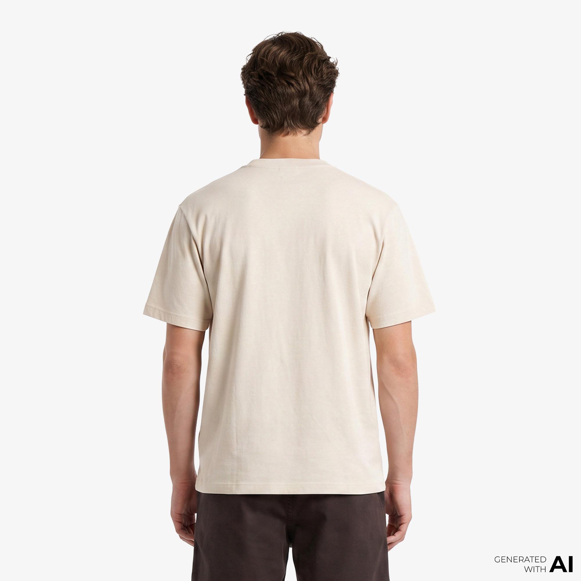 Huf Big Block Erkek Bej T-Shirt