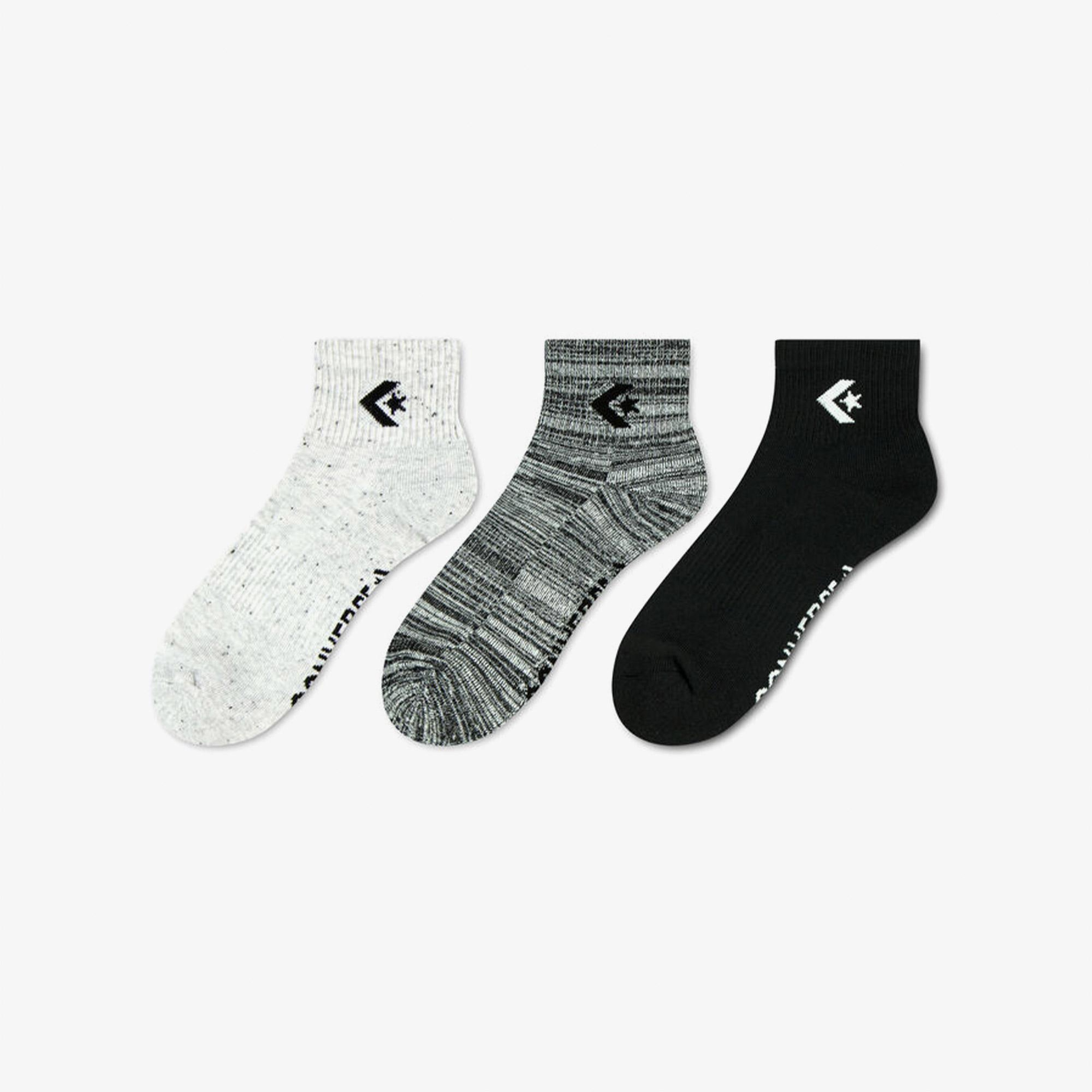 Converse Unisex Gri 2'li Çorap