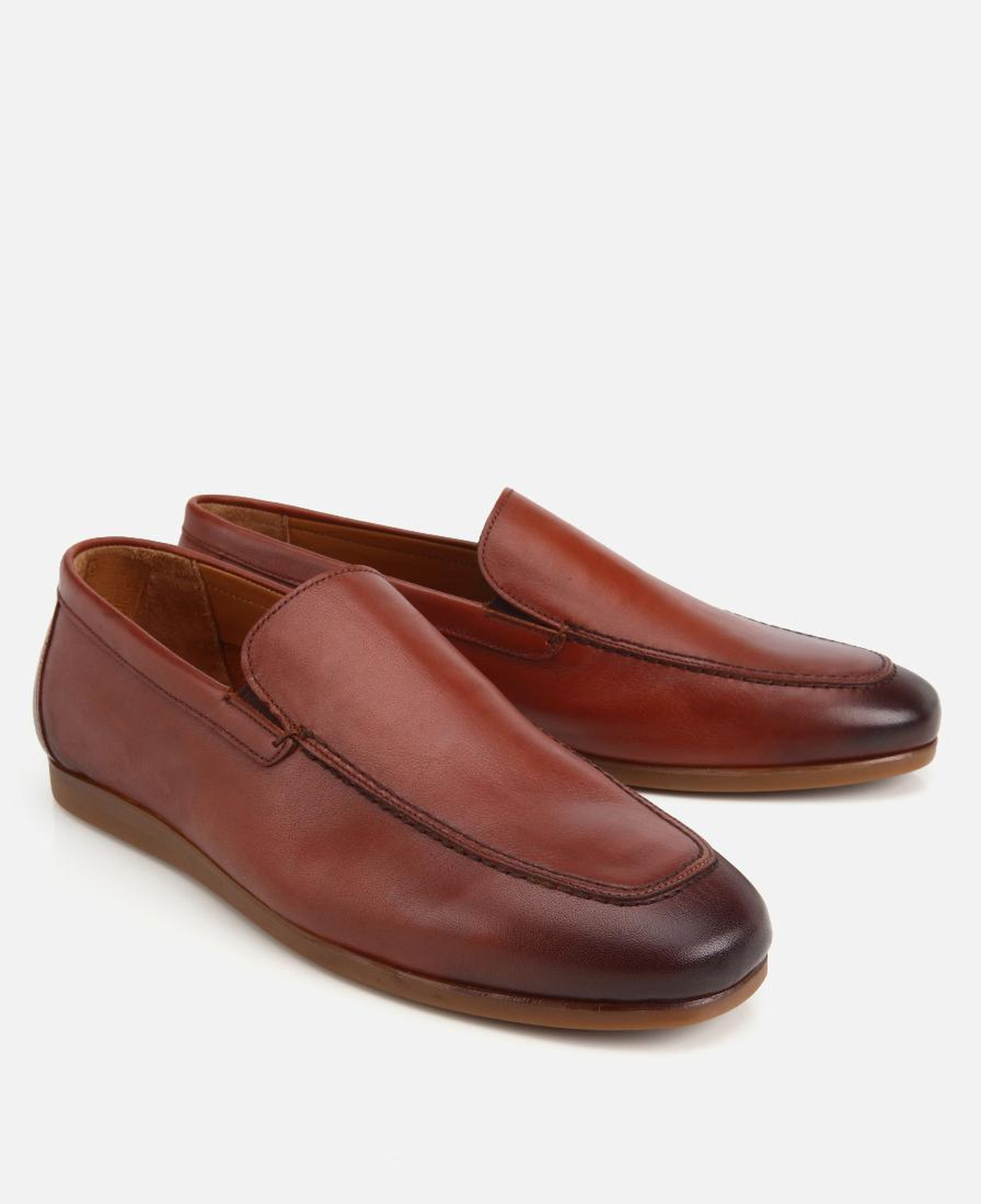 Erkek Deri Taba Yumuşak Dokulu Klasik Loafer