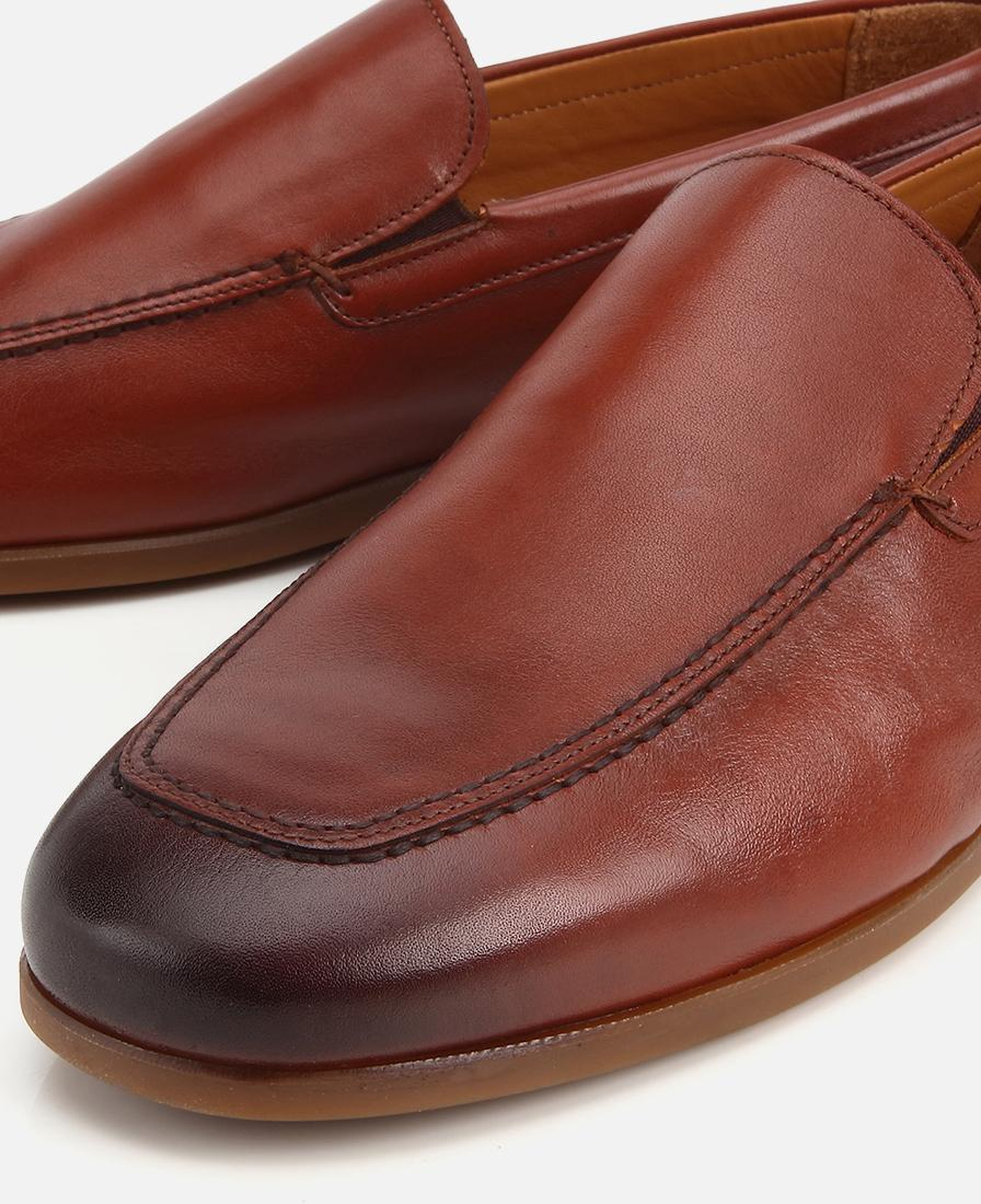 Erkek Deri Taba Yumuşak Dokulu Klasik Loafer