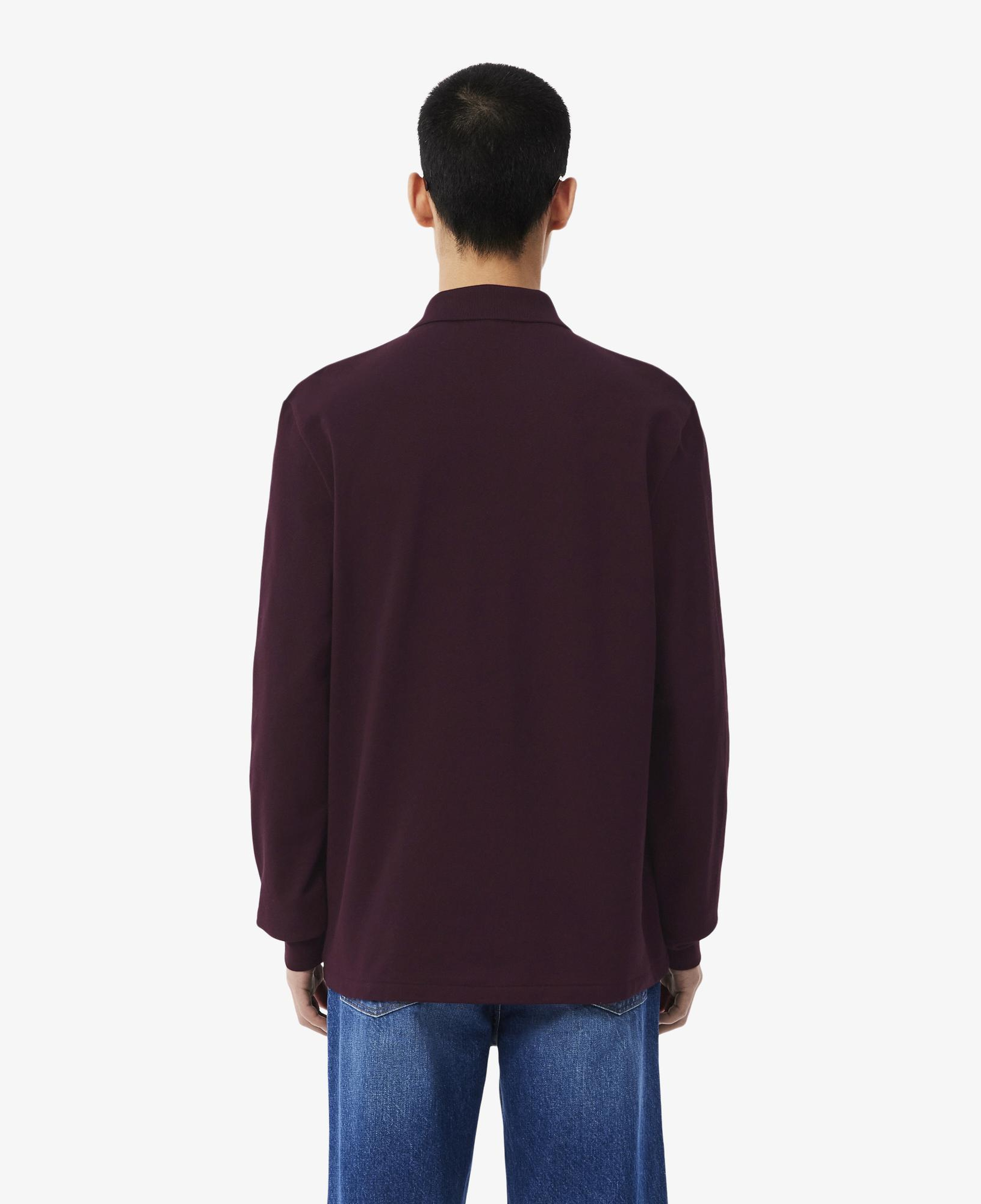 L.12.12 Erkek Classic Fit Uzun Kollu Bordo Polo