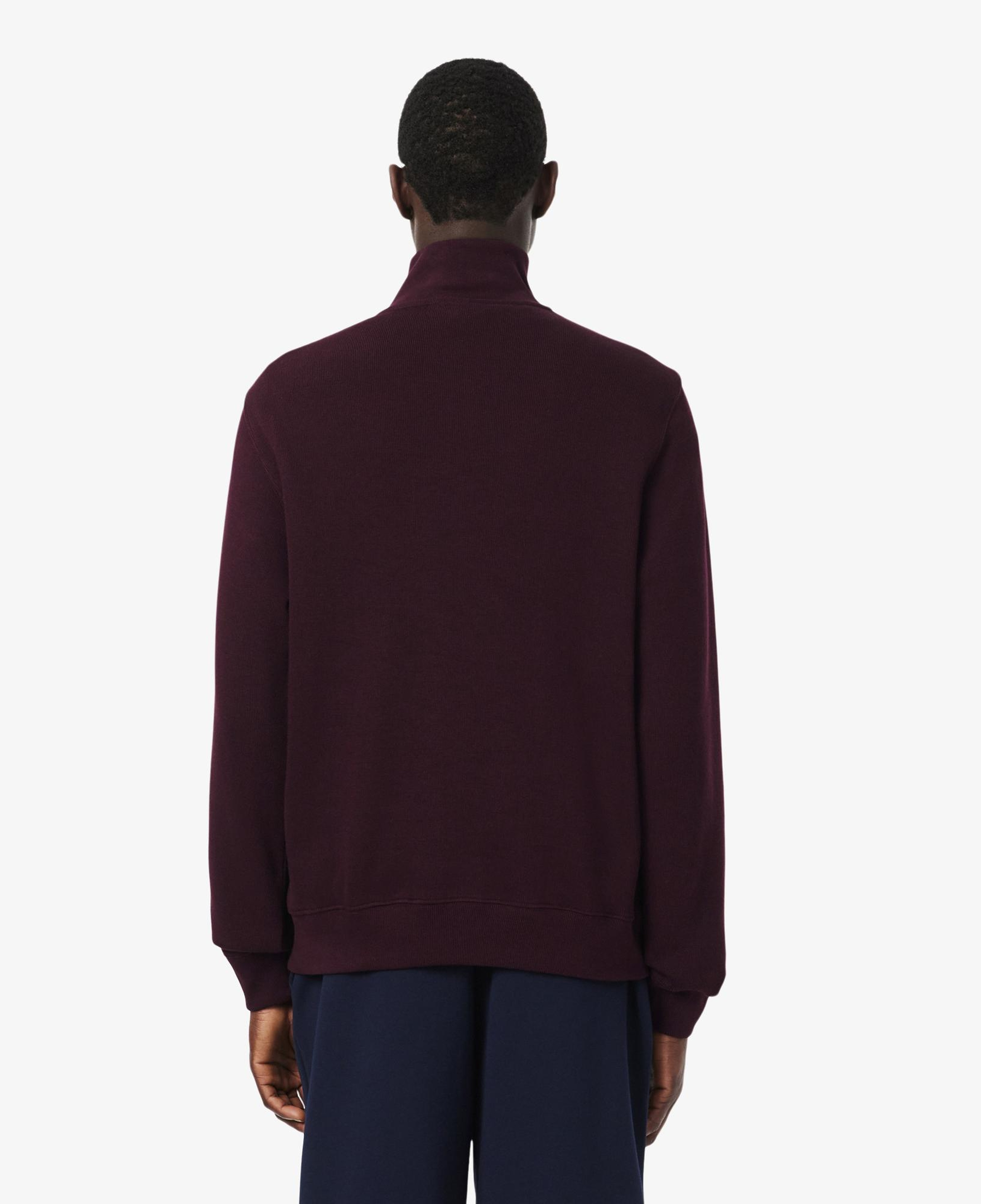 Erkek Regular Fit Yarım Fermuarlı Bordo Sweatshirt