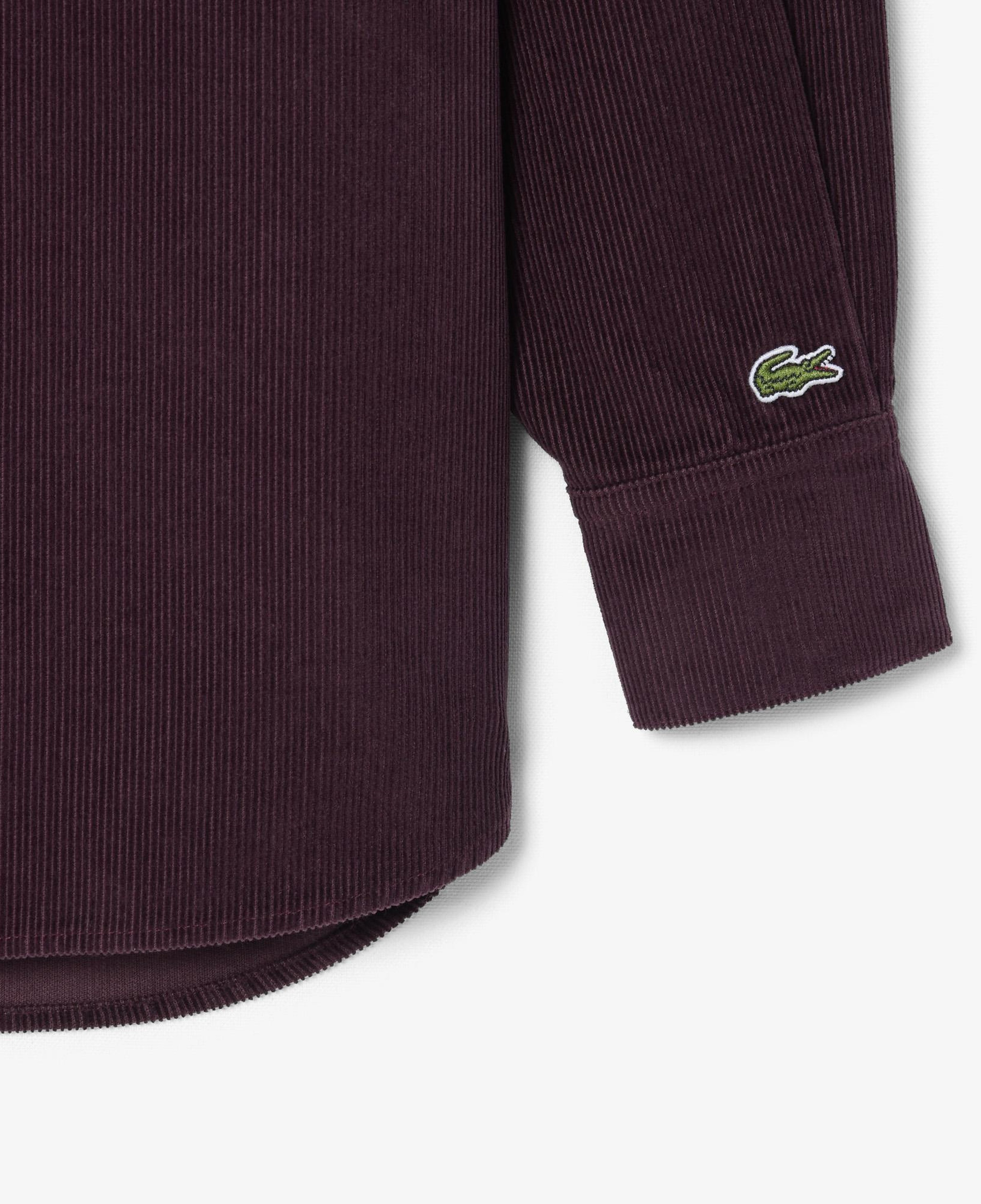 Kadın Oversize Fit Kadife Bordo Gömlek