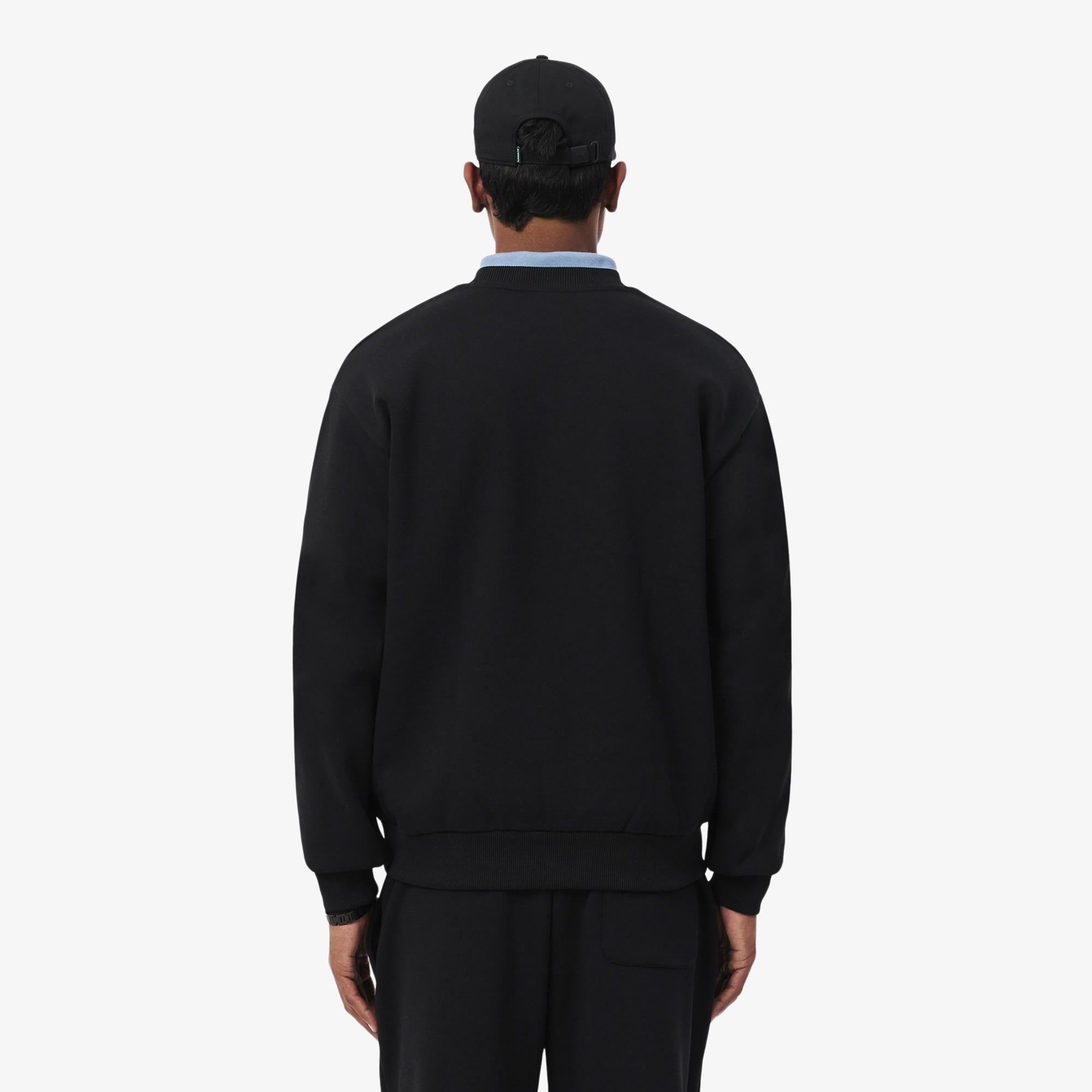 Erkek Classic Fit Bisiklet Yaka Siyah Sweatshirt