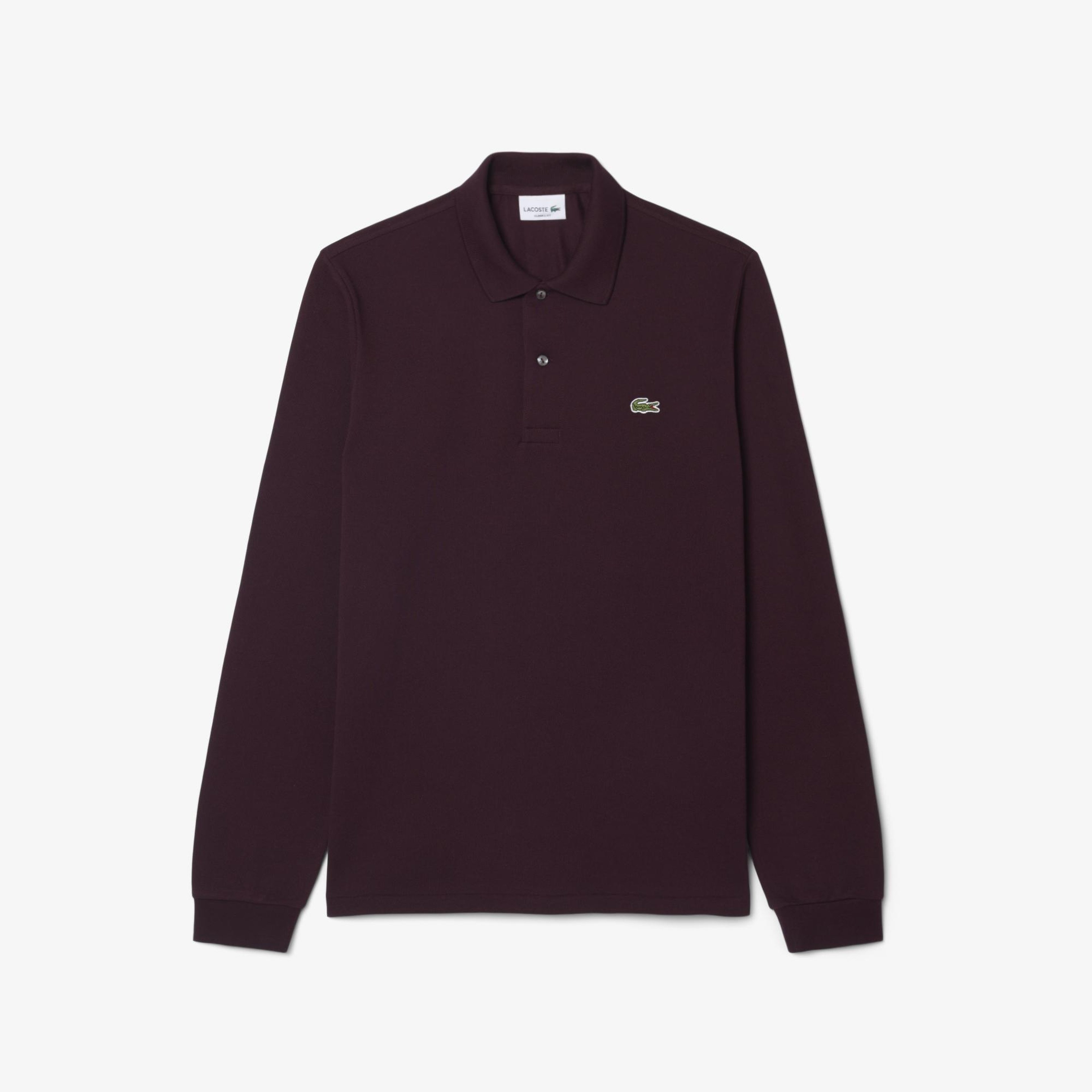 L.12.12 Erkek Classic Fit Uzun Kollu Bordo Polo