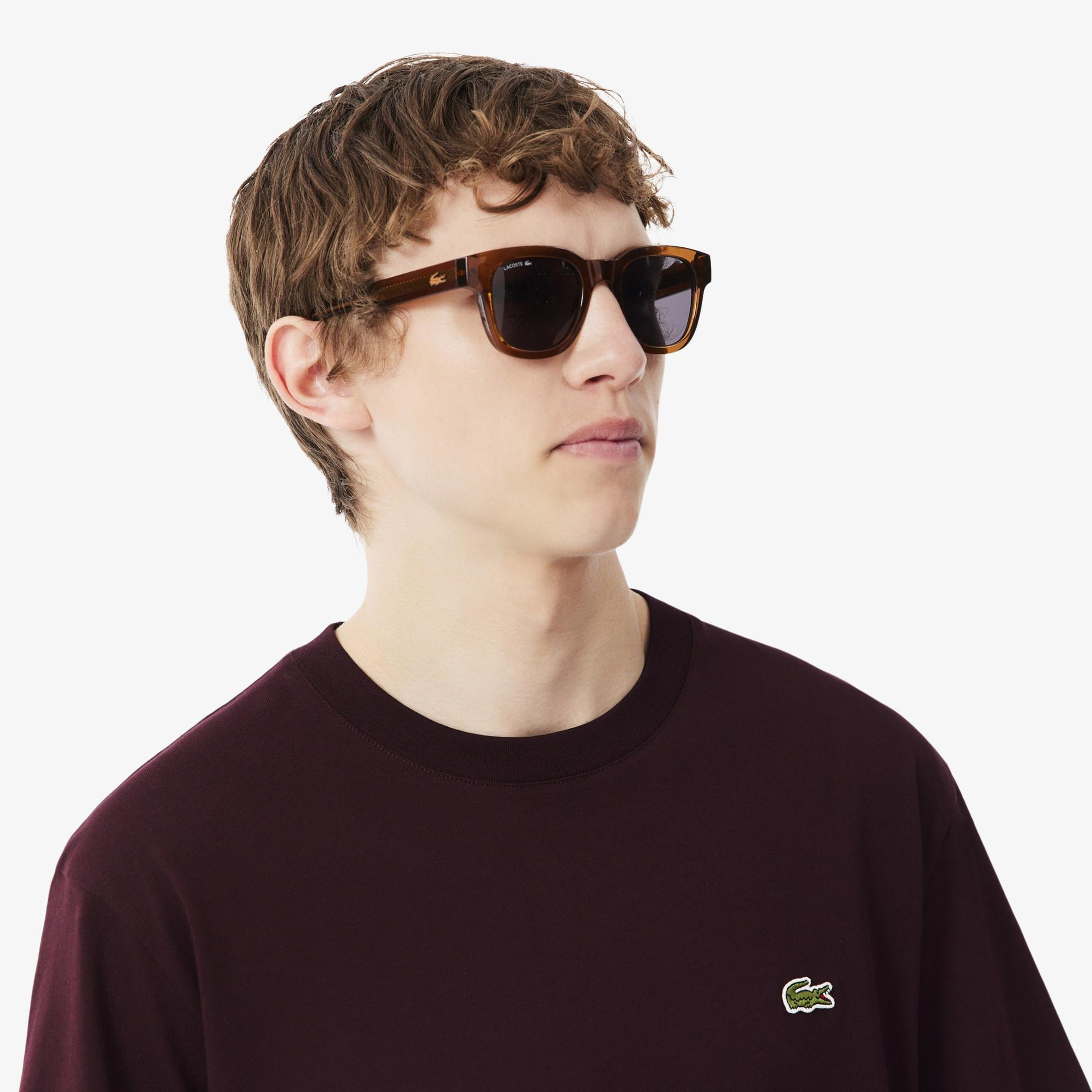 Erkek Classic Fit Bisiklet Yaka Bordo T-Shirt