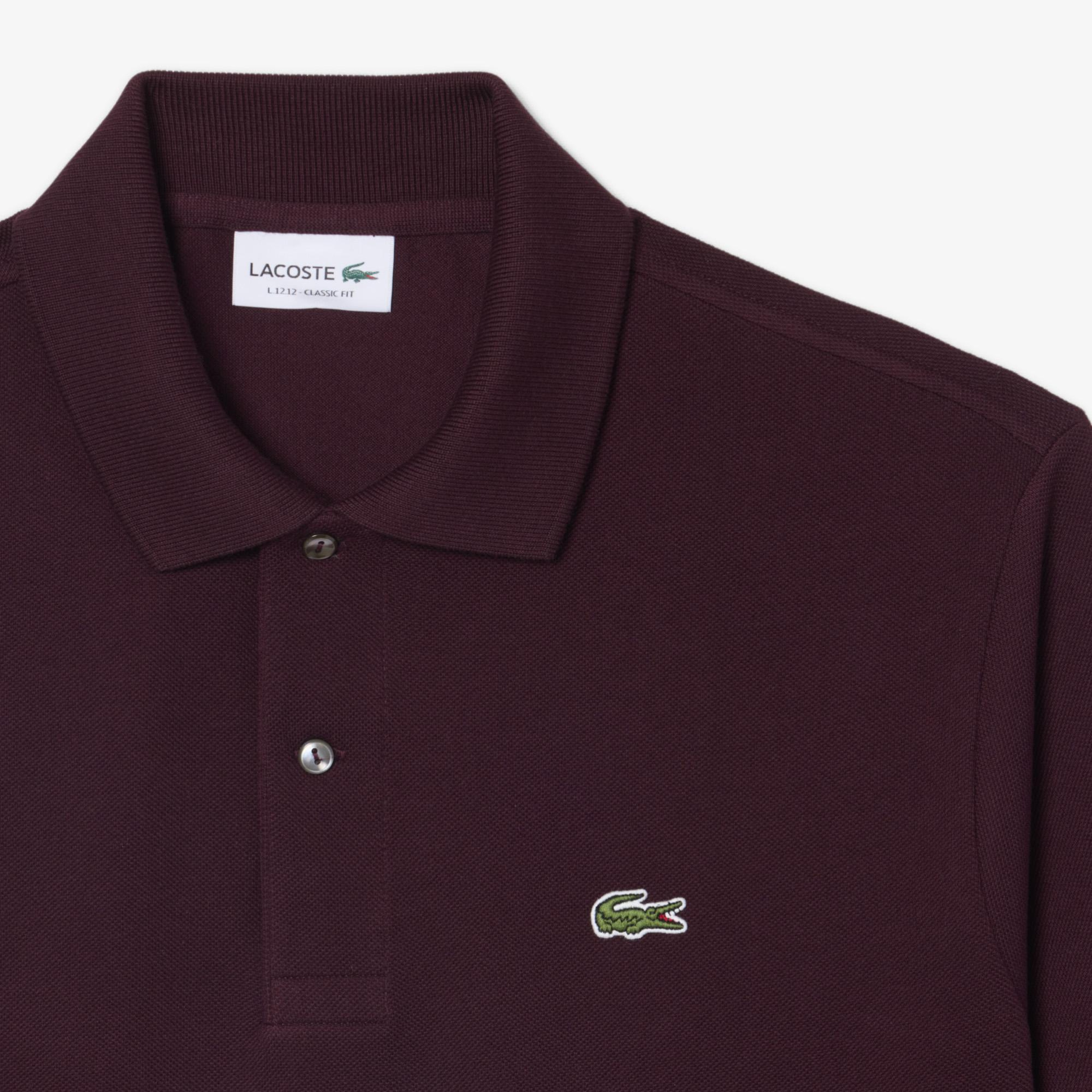 L.12.12 Erkek Classic Fit Bordo Polo