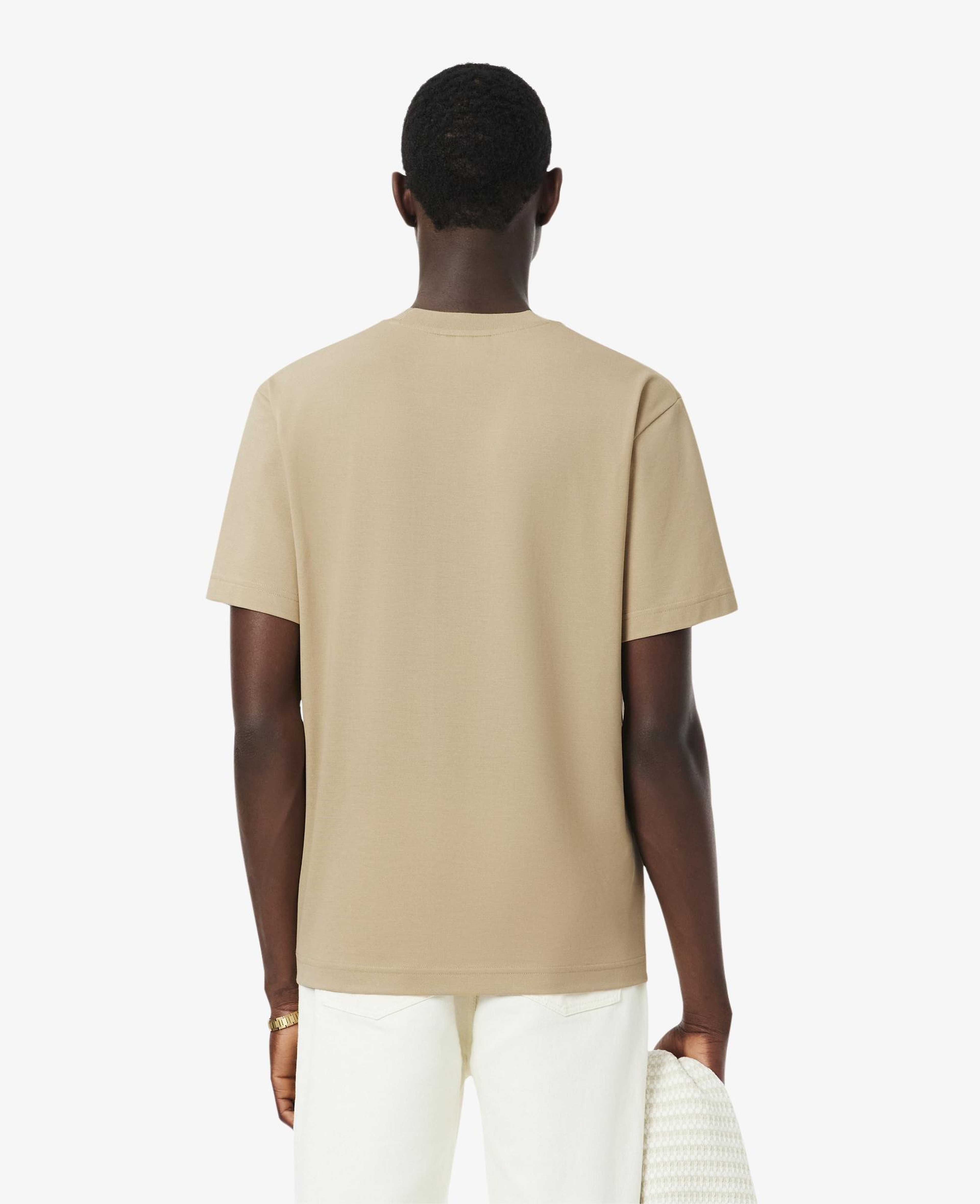 Erkek Classic Fit Bisiklet Yaka Bej T-Shirt