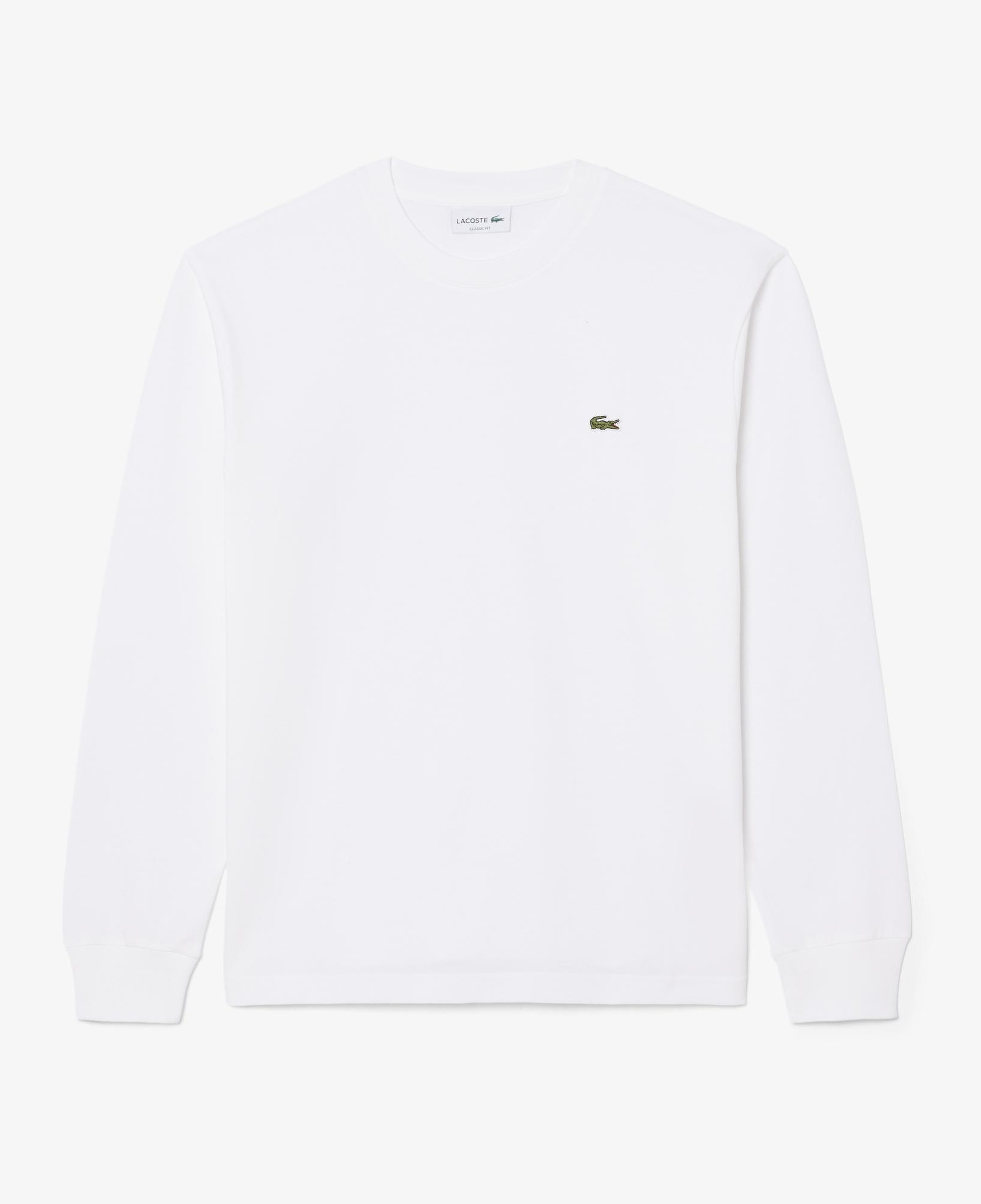 Erkek Classic Fit Uzun Kollu Bisiklet Yaka Beyaz T-Shirt