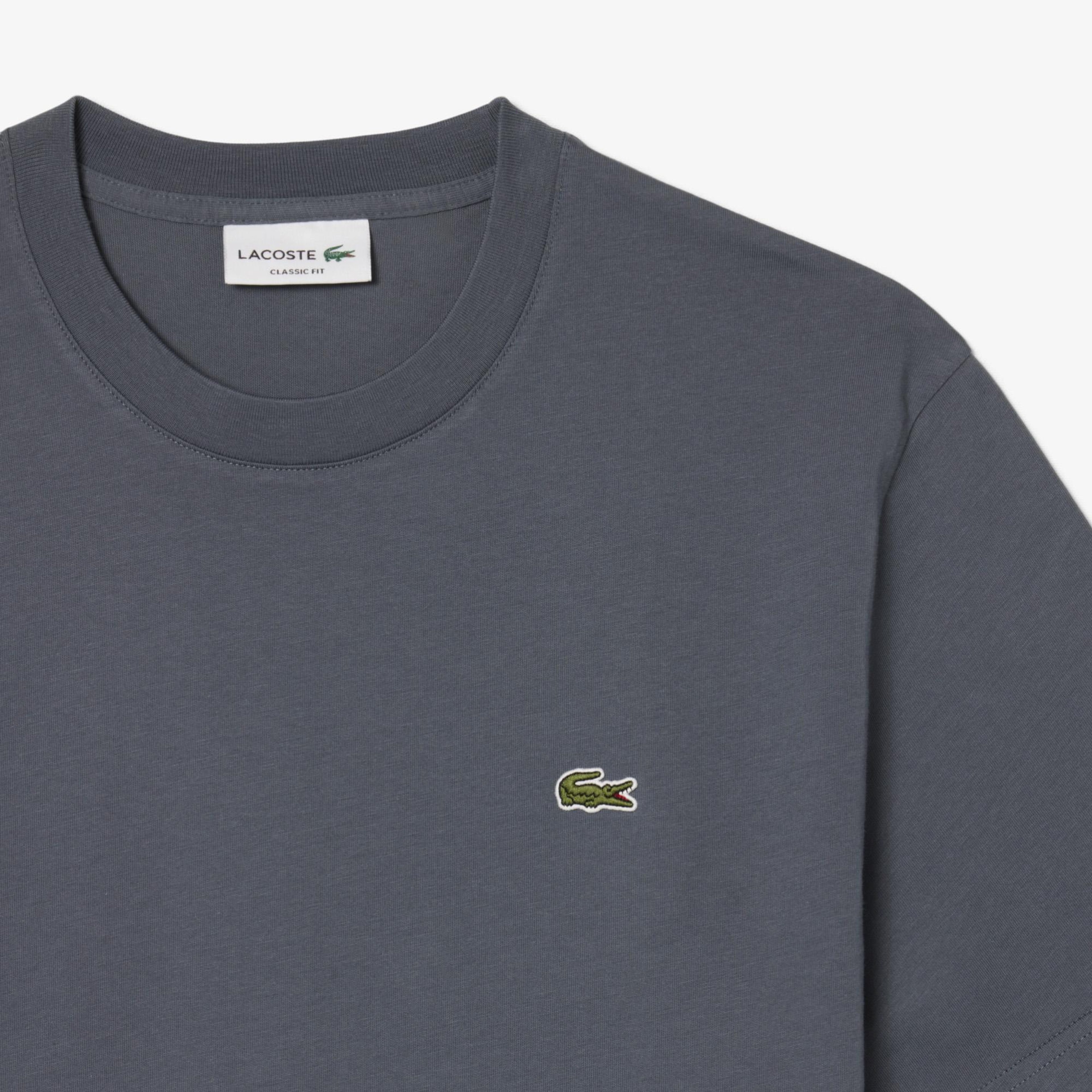 Erkek Classic Fit Bisiklet Yaka Koyu Gri T-Shirt