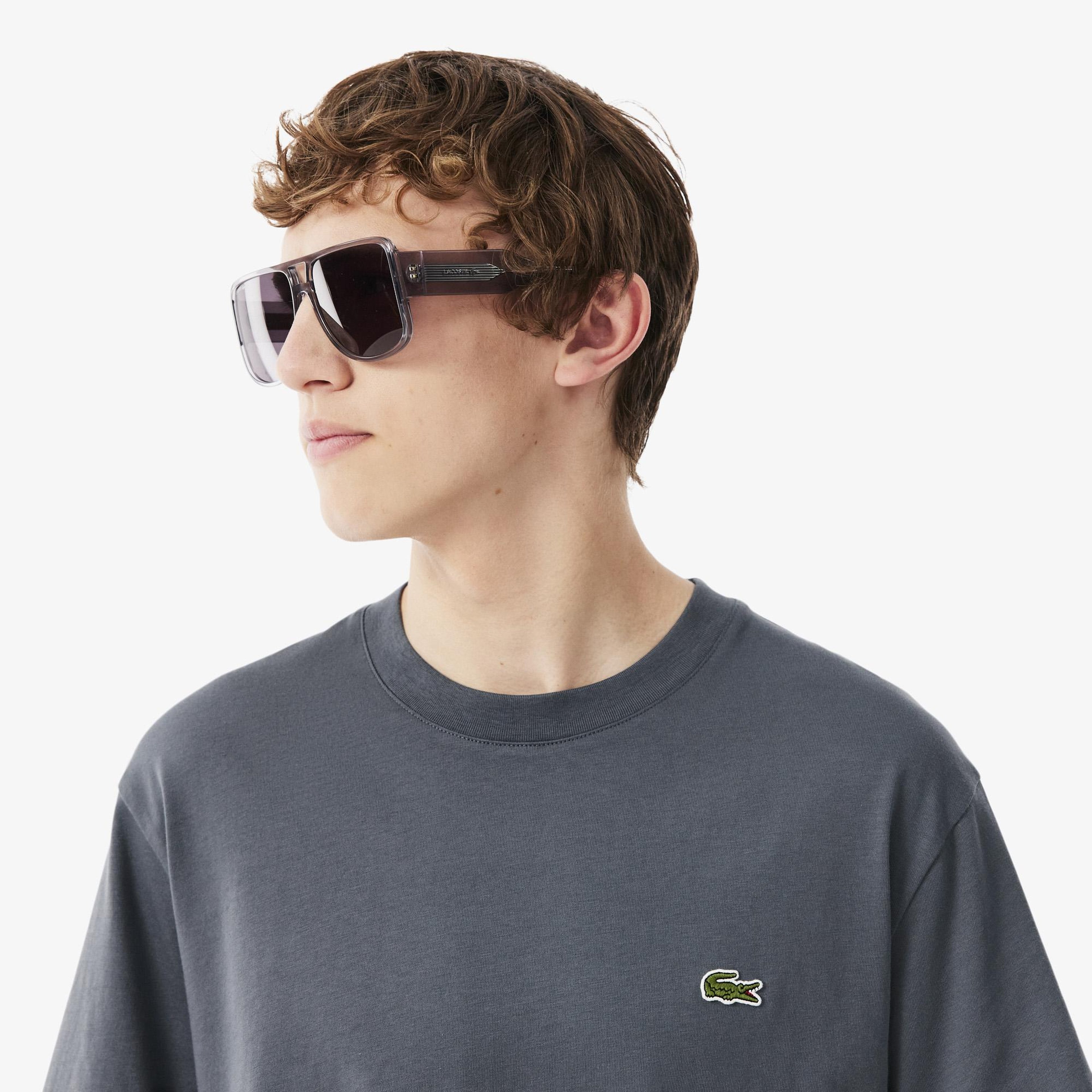 Erkek Classic Fit Bisiklet Yaka Koyu Gri T-Shirt