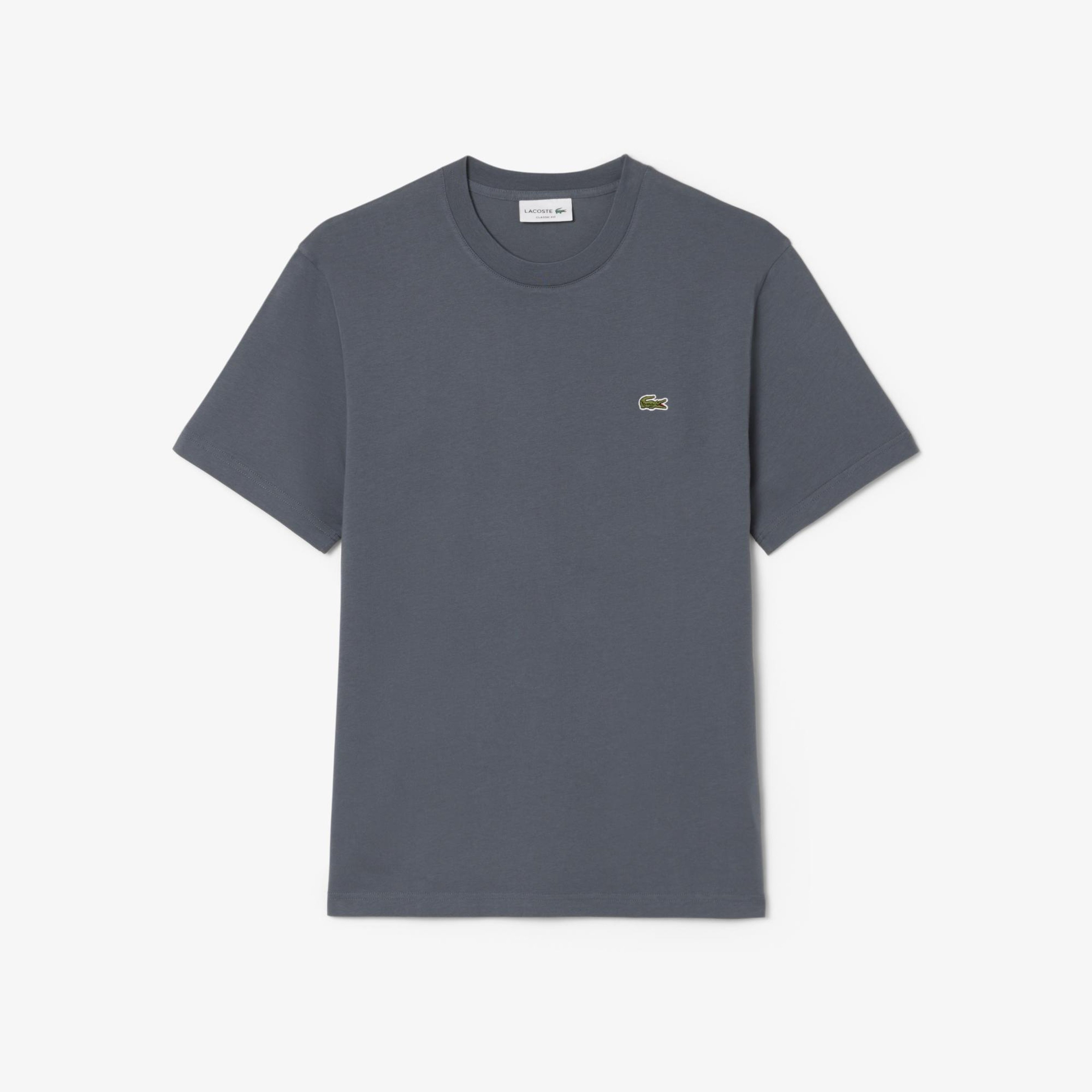 Erkek Classic Fit Bisiklet Yaka Koyu Gri T-Shirt