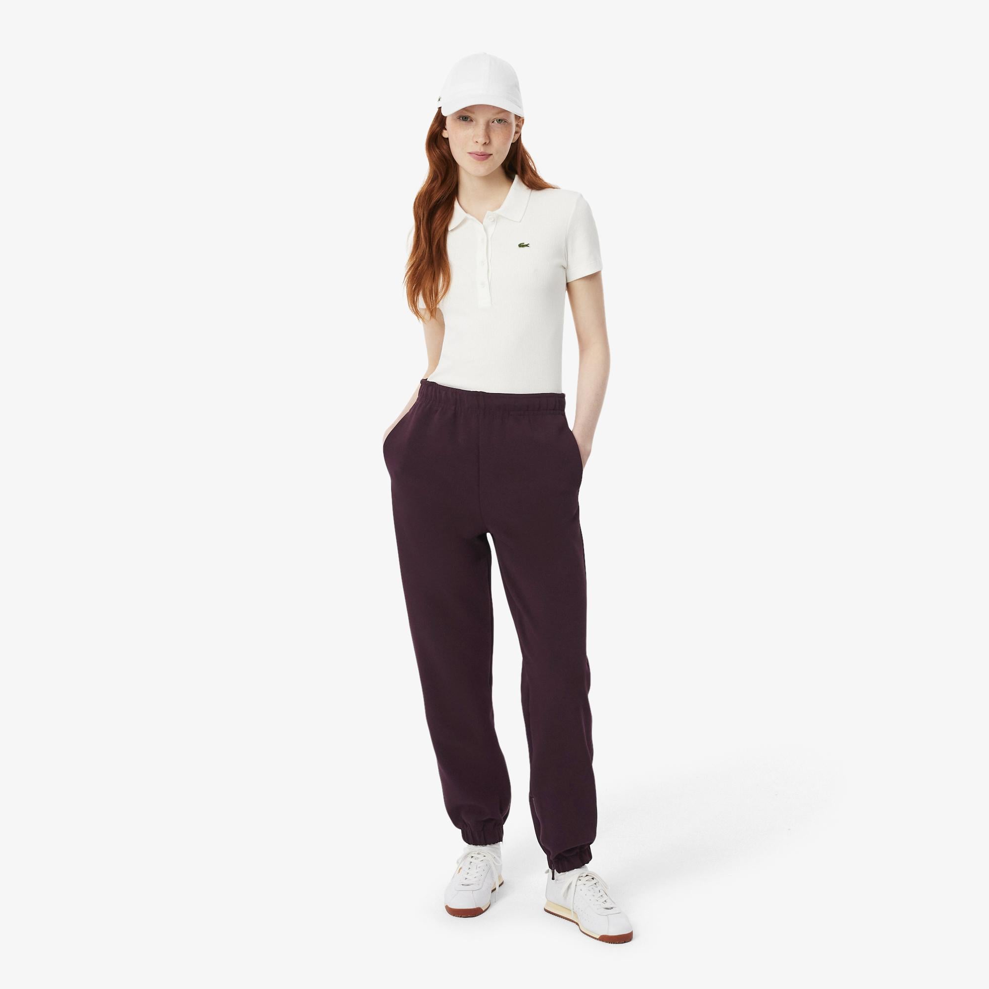 Kadın Straight Fit Bordo Eşofman Altı