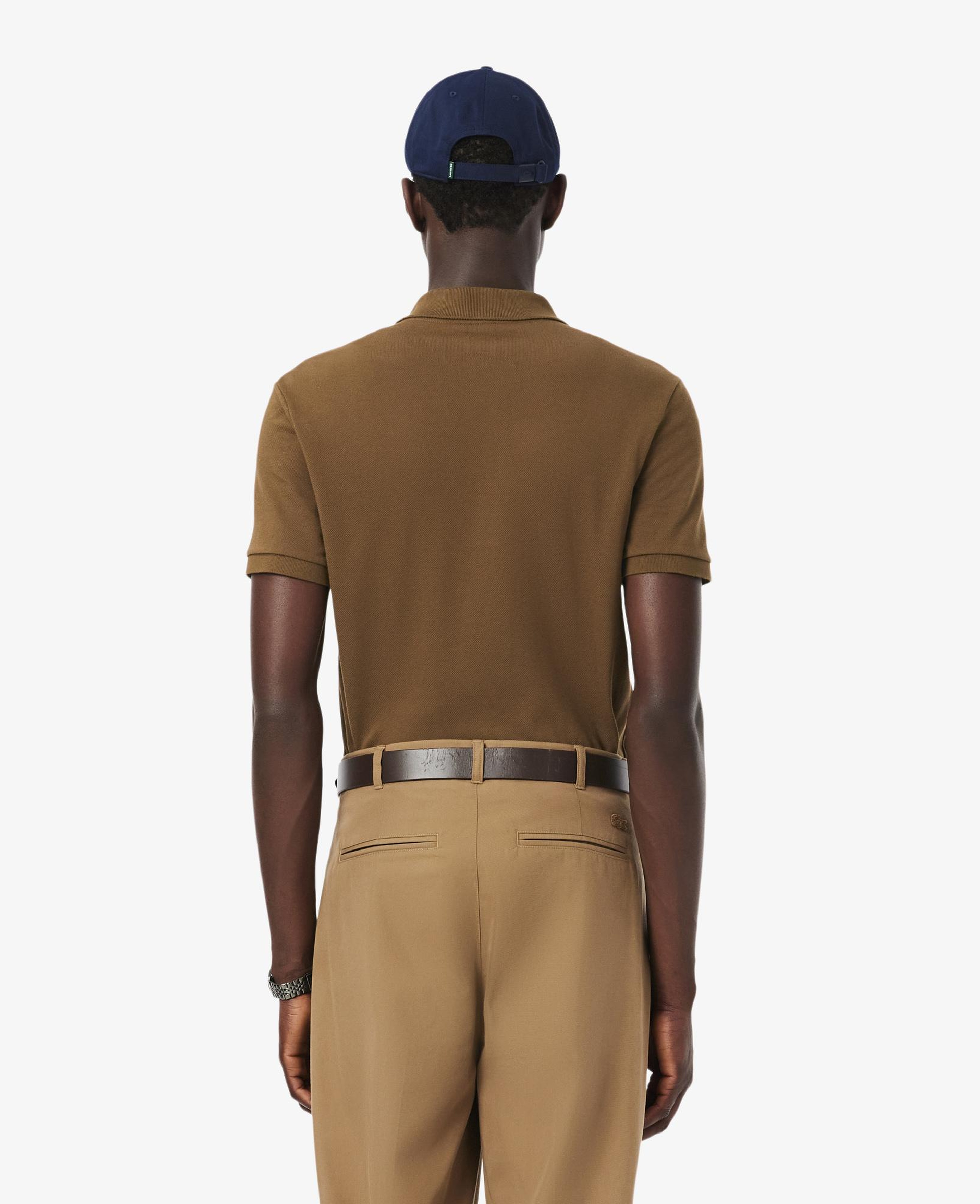 L.12.12 Erkek Slim Fit Kahverengi Polo