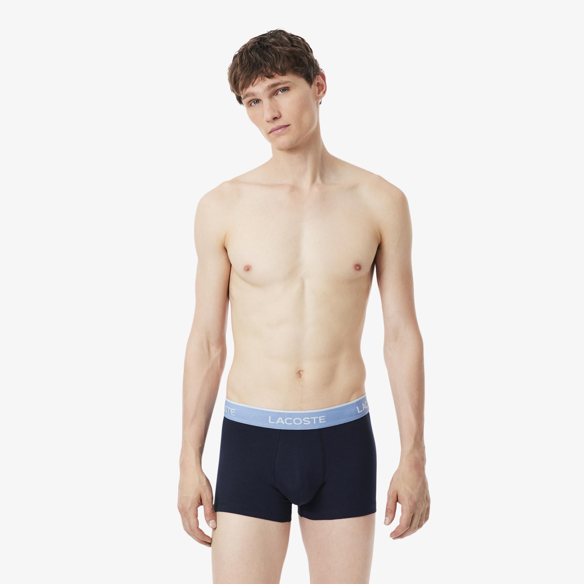 Erkek Regular Fit 3'lü Lacivert Boxer