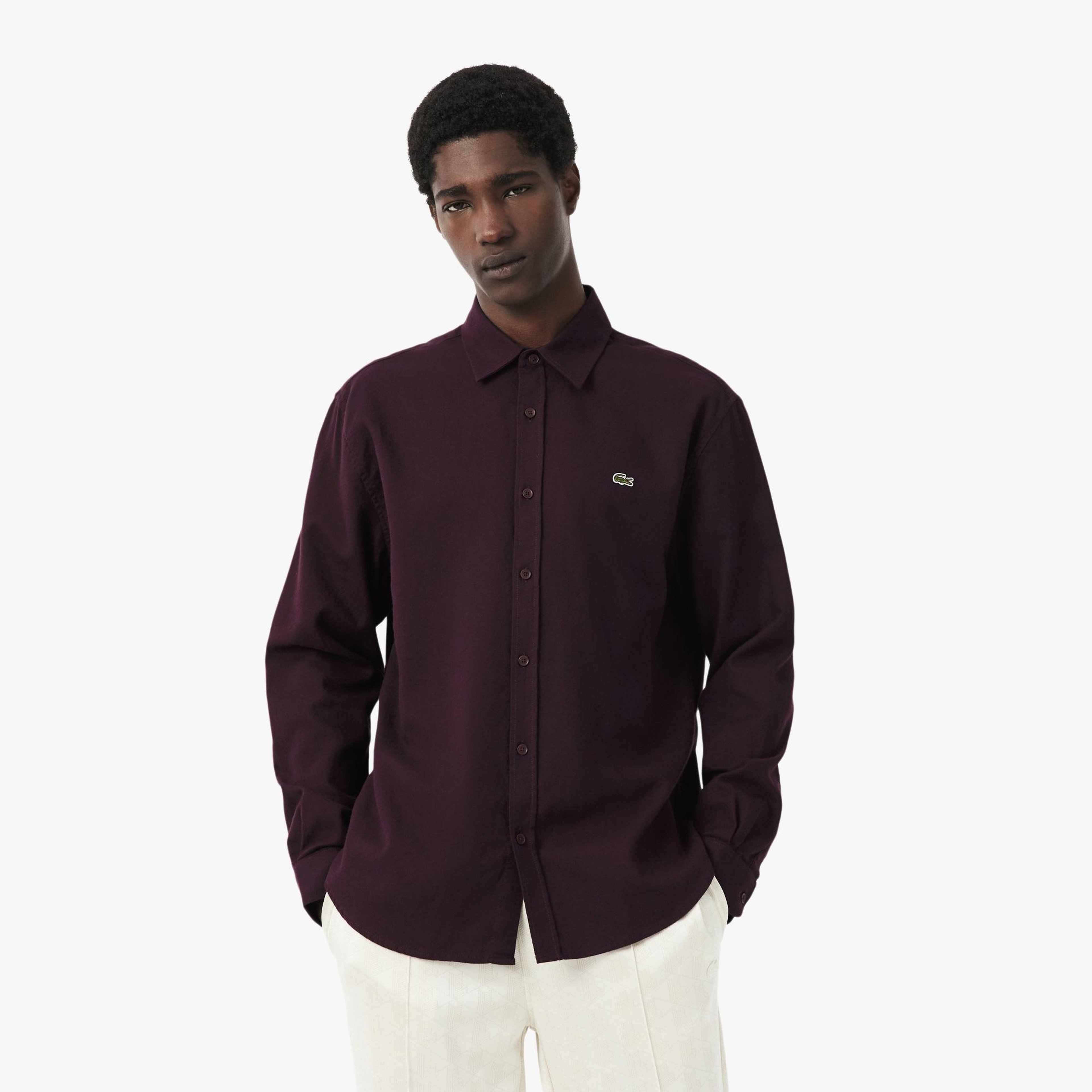 Erkek Regular Fit Bordo Gömlek