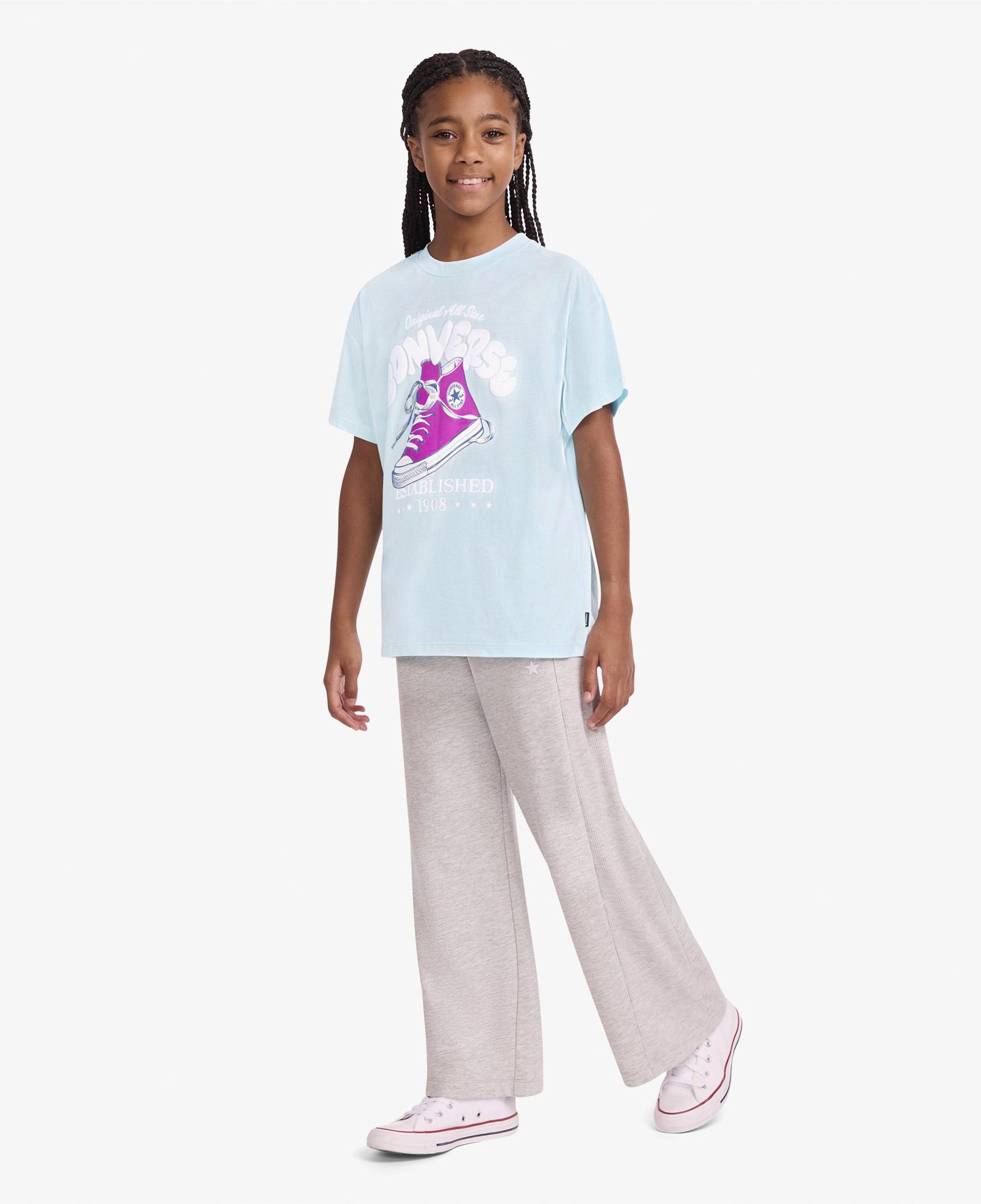 Converse Çocuk Mavi Grafik Baskılı T-Shirt