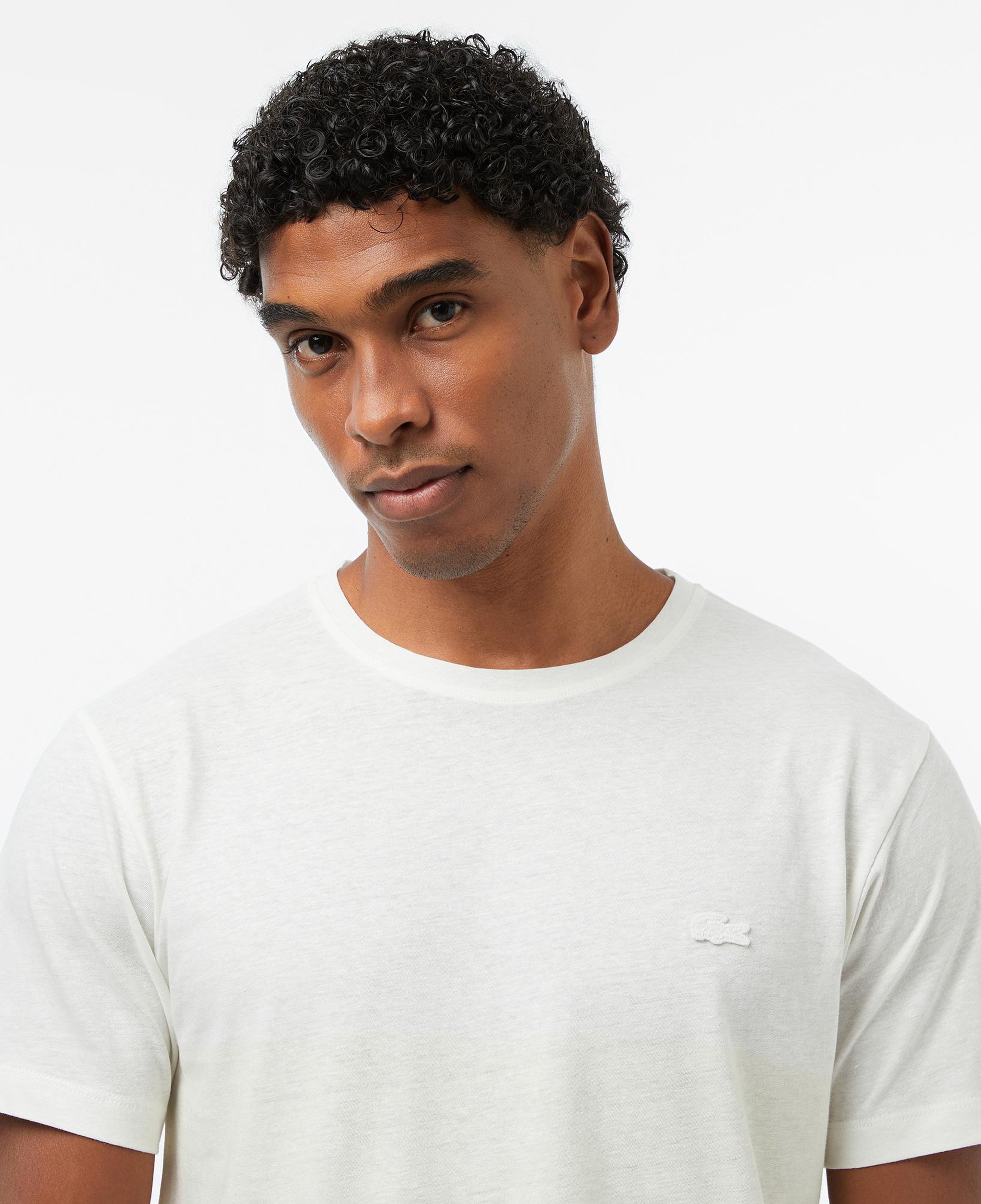 Erkek Regular Fit Bisiklet Yaka Renk Bloklu Bej T-Shirt