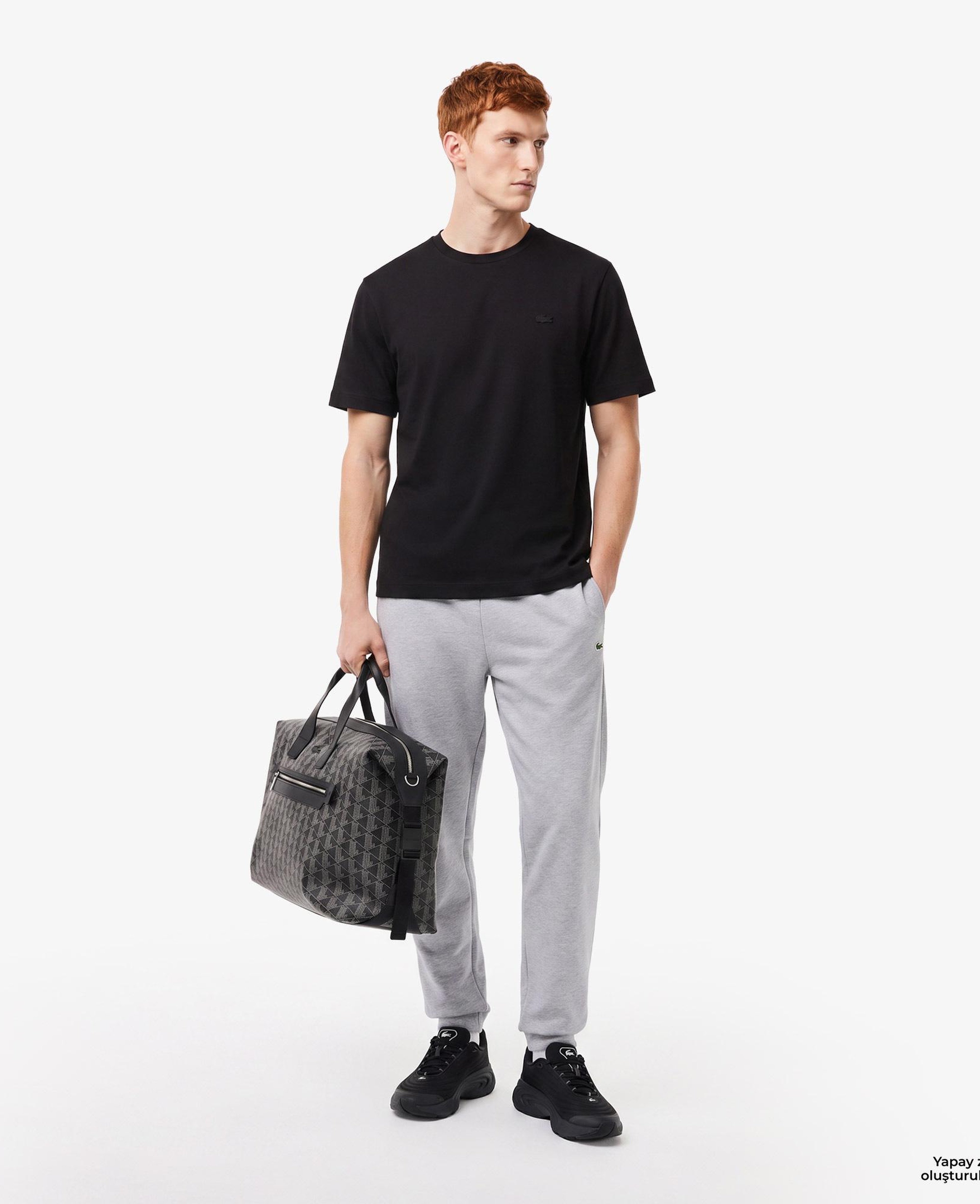 Erkek Oversize Fit Bisiklet Yaka Siyah T-Shirt