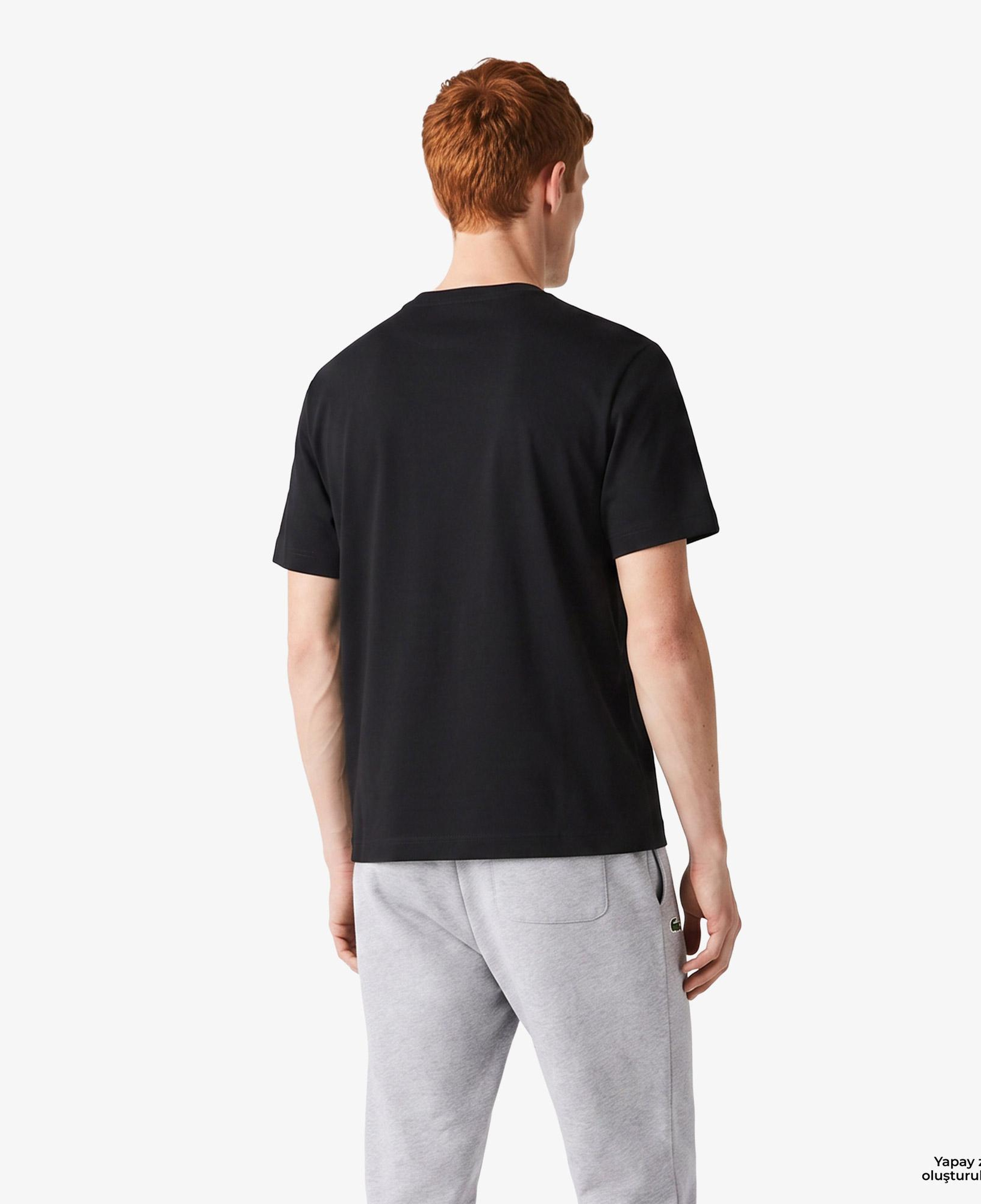 Erkek Oversize Fit Bisiklet Yaka Siyah T-Shirt