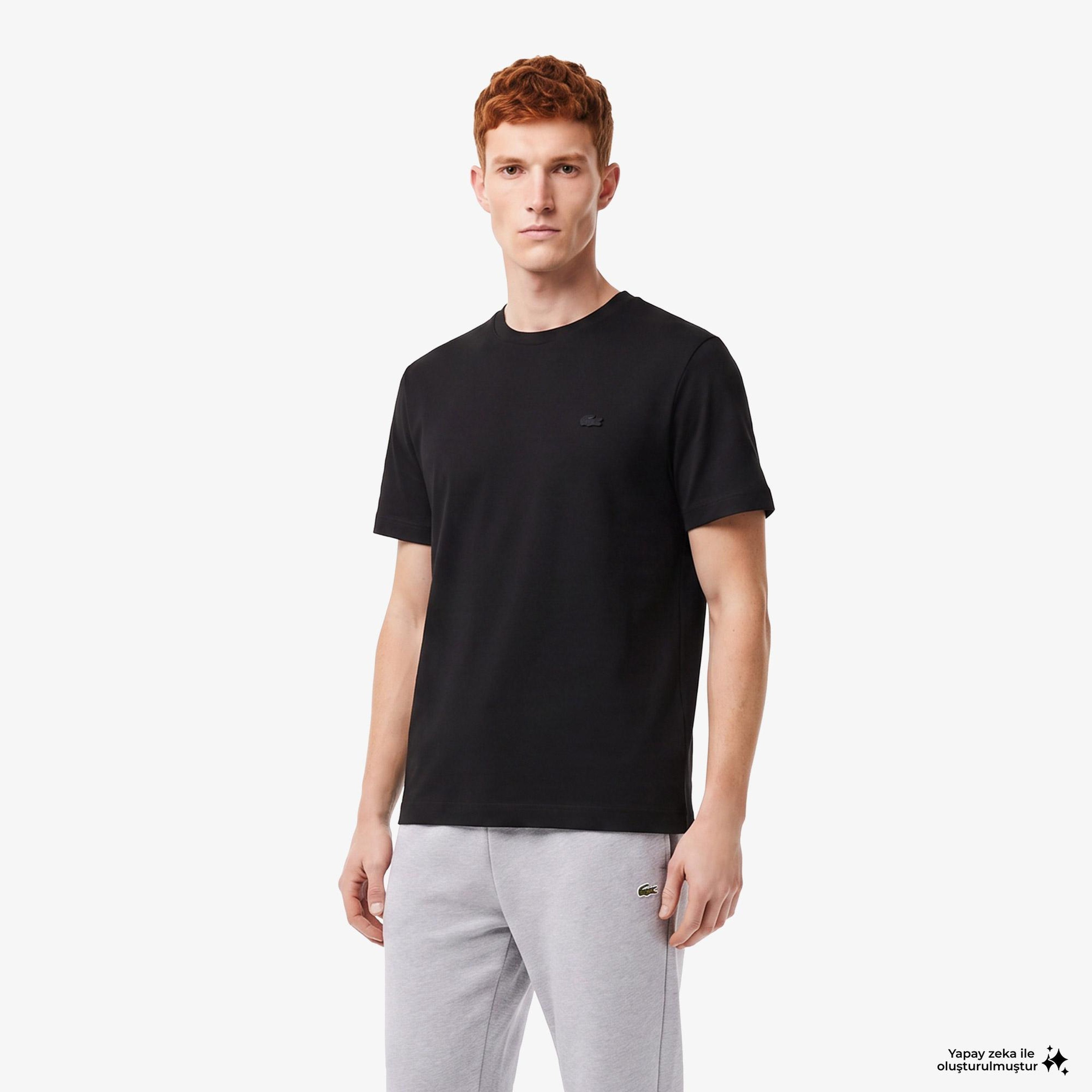 Erkek Oversize Fit Bisiklet Yaka Siyah T-Shirt