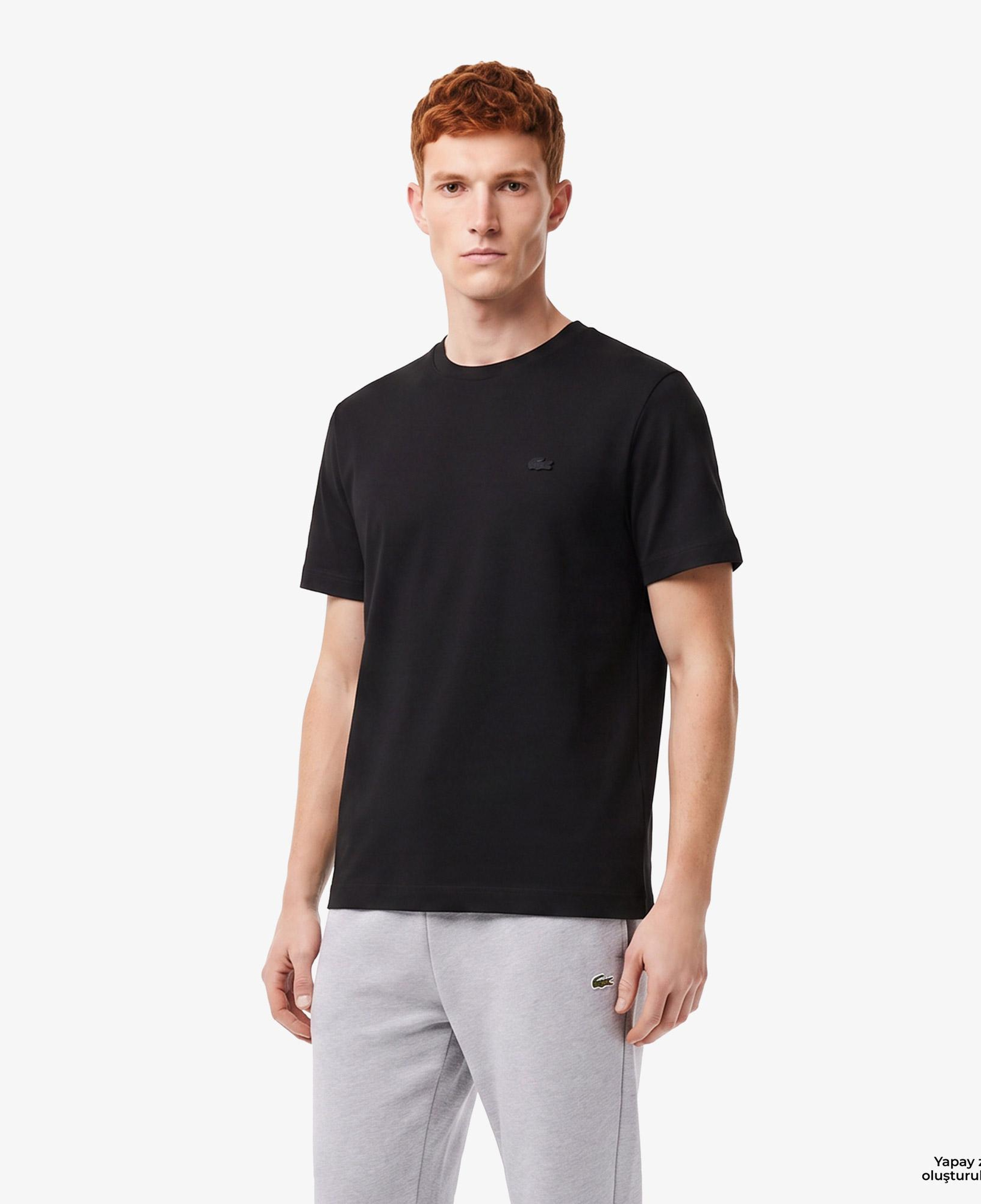 Erkek Oversize Fit Bisiklet Yaka Siyah T-Shirt