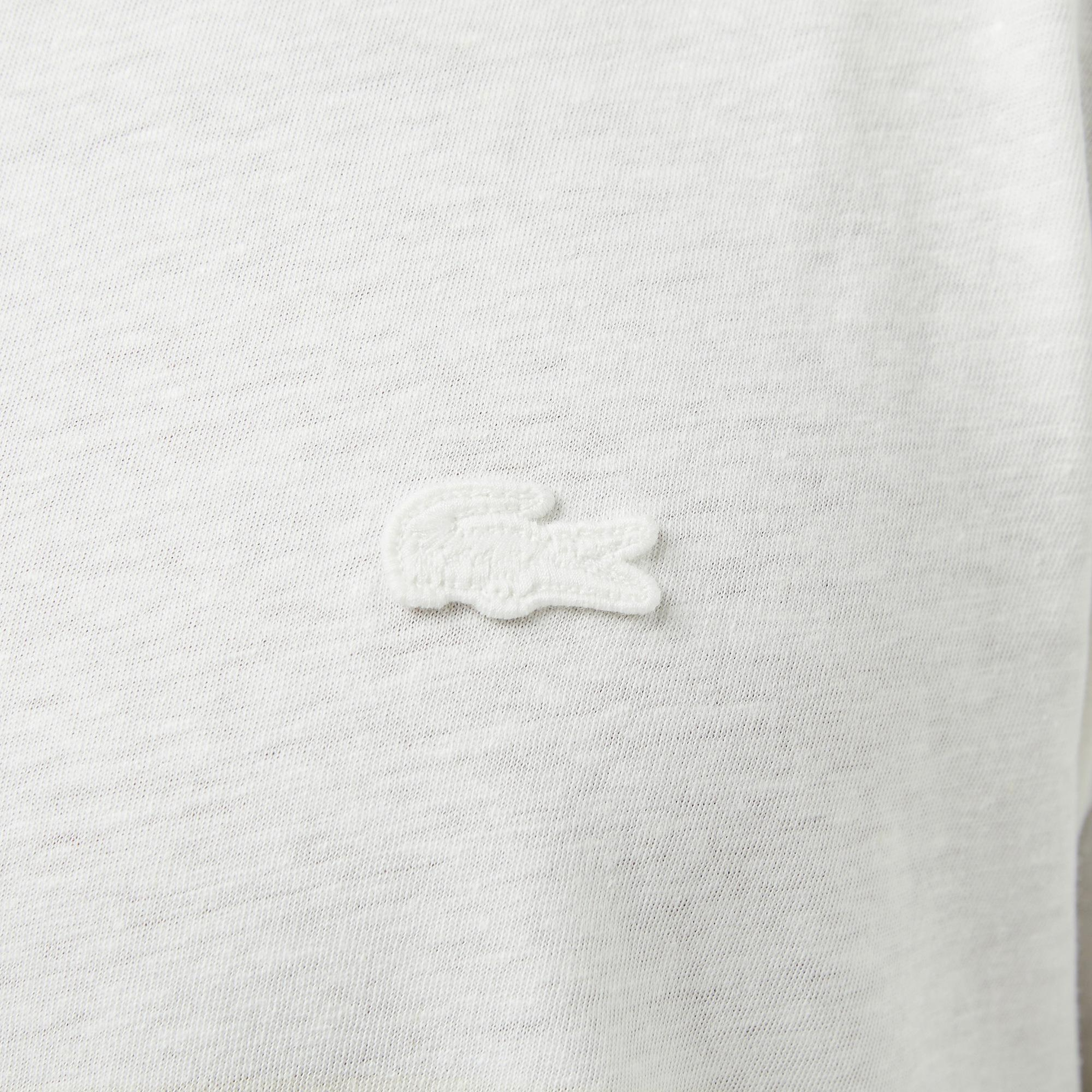 Erkek Regular Fit Bisiklet Yaka Renk Bloklu Bej T-Shirt