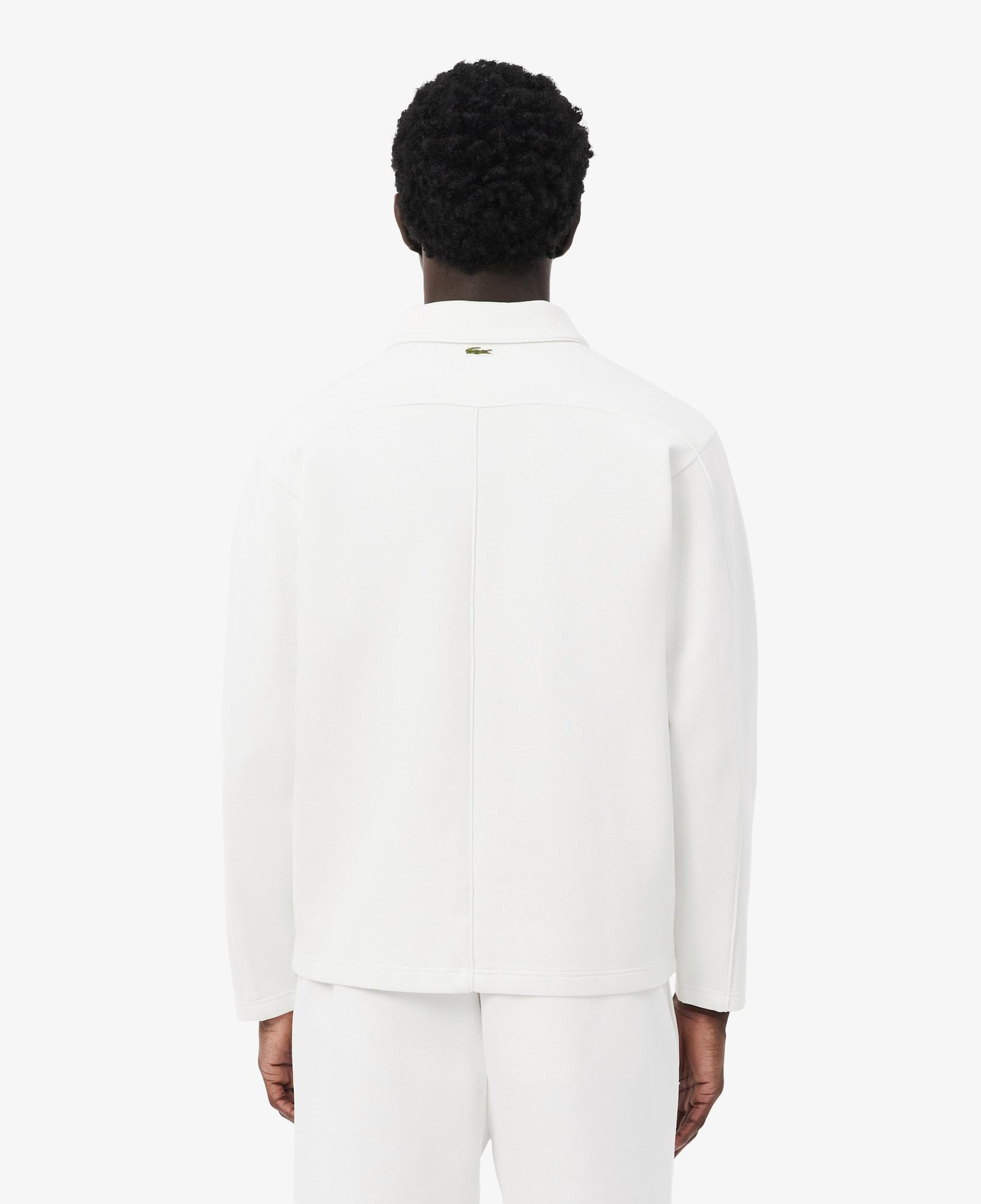 Lacoste x Novak Djokovic The GOAT Erkek Regular Fit Fermuarlı Beyaz Sweatshirt