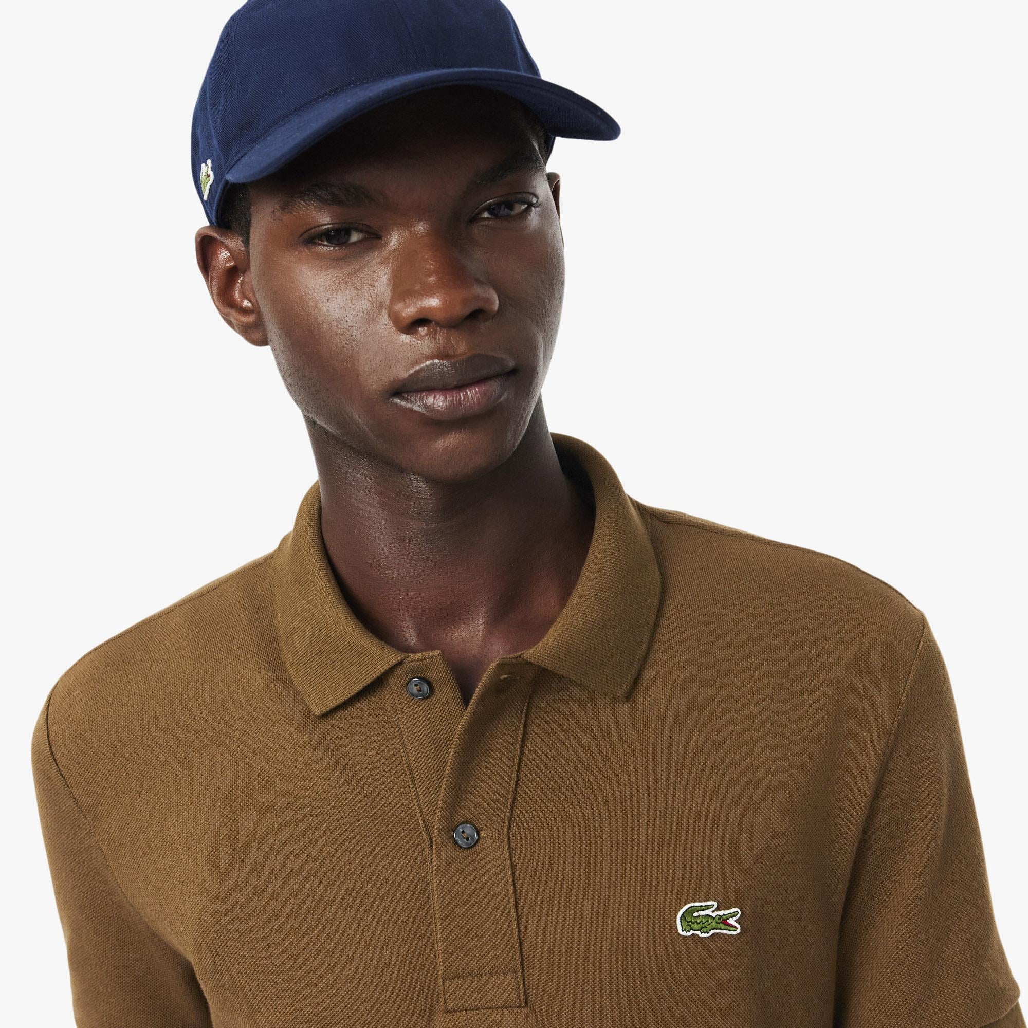 L.12.12 Erkek Slim Fit Kahverengi Polo