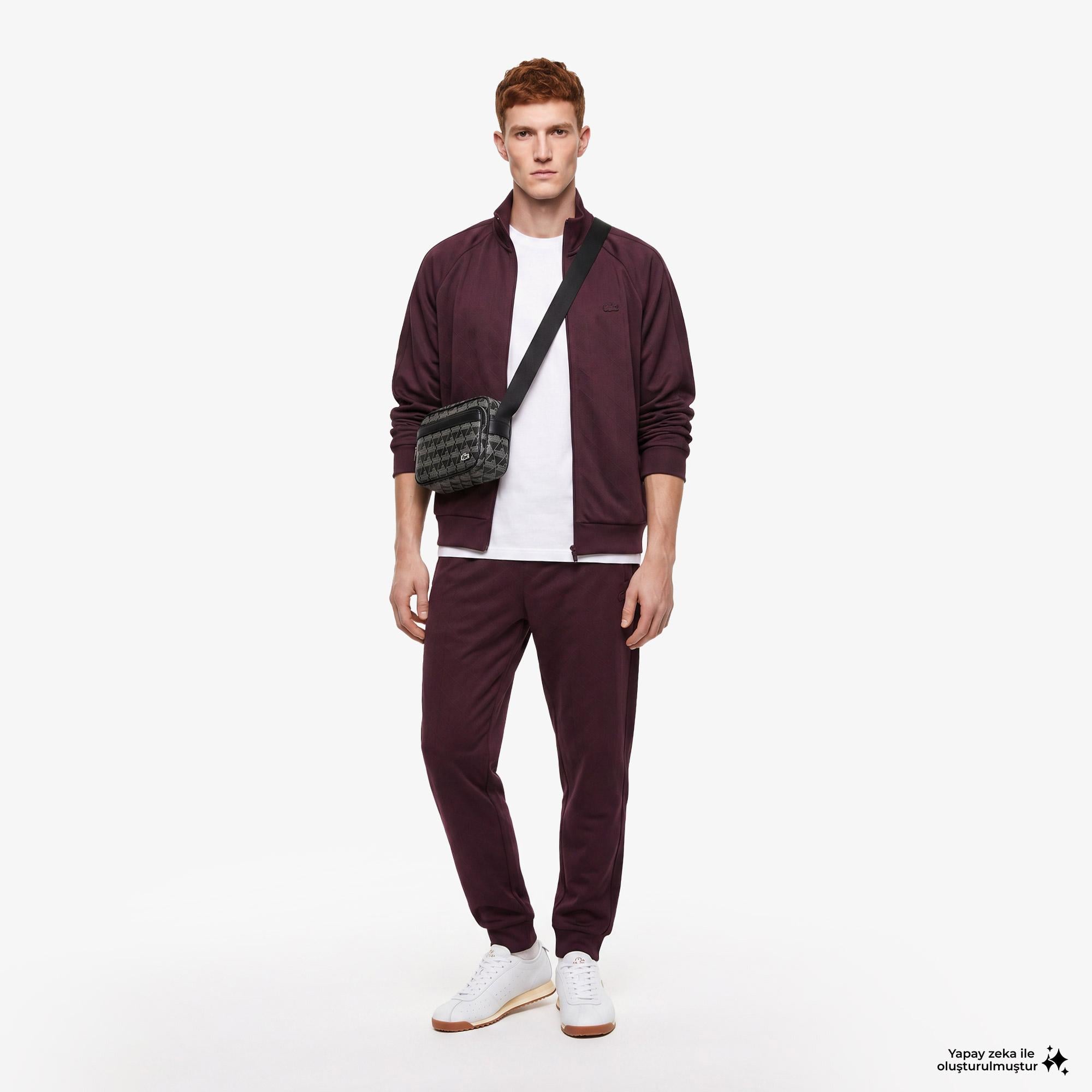 Erkek Regular Fit Bordo Eşofman Altı